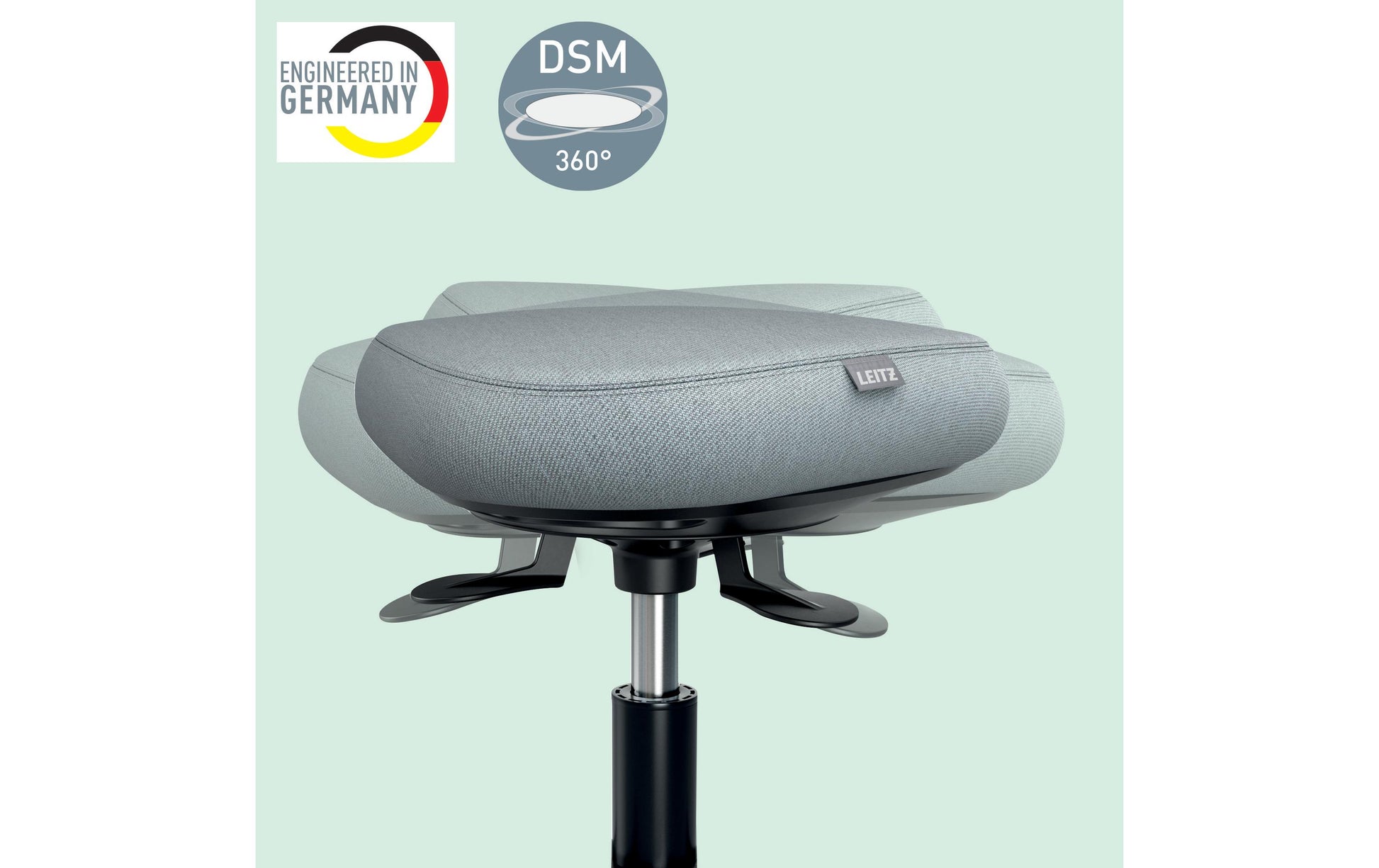 Leitz Hocker Activ – Sitzhöhe 47 cm, 110 kg, schwarz