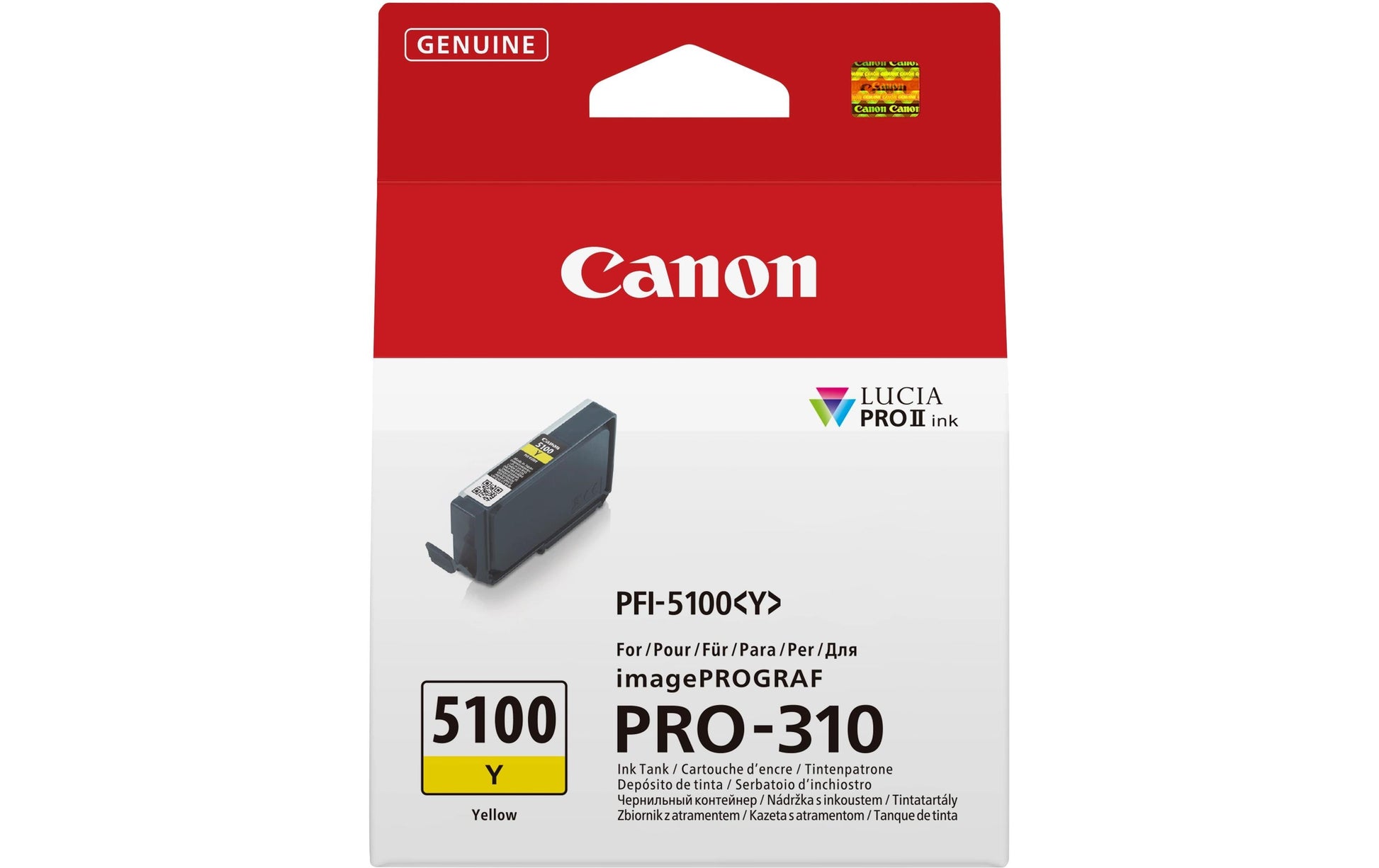 Canon Tintenpatrone PFI-5100 Y, Gelb – für imagePROGRAF