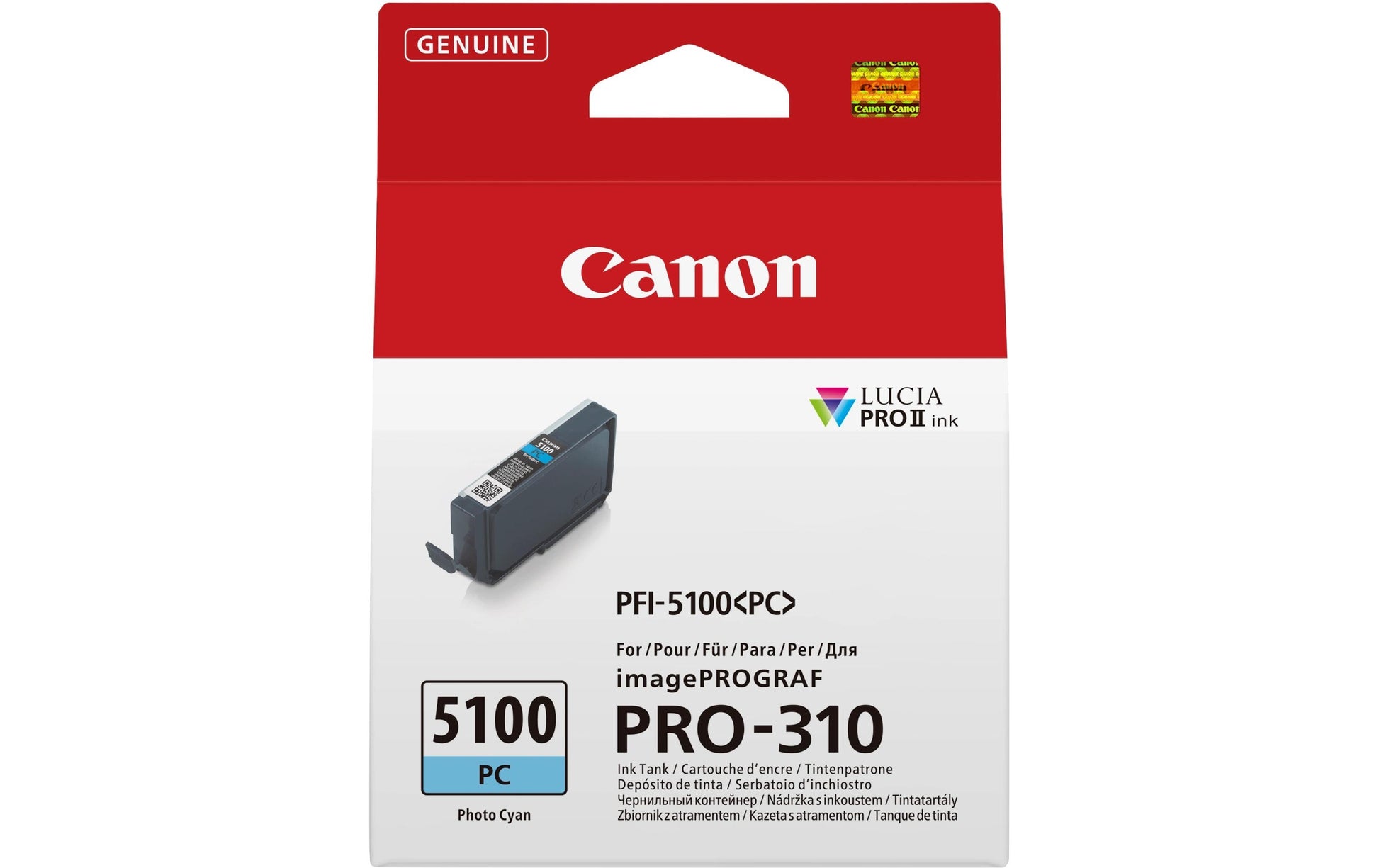 Canon Tintenpatrone PFI-5100 PC, Fotozyan – für imagePROGRAF