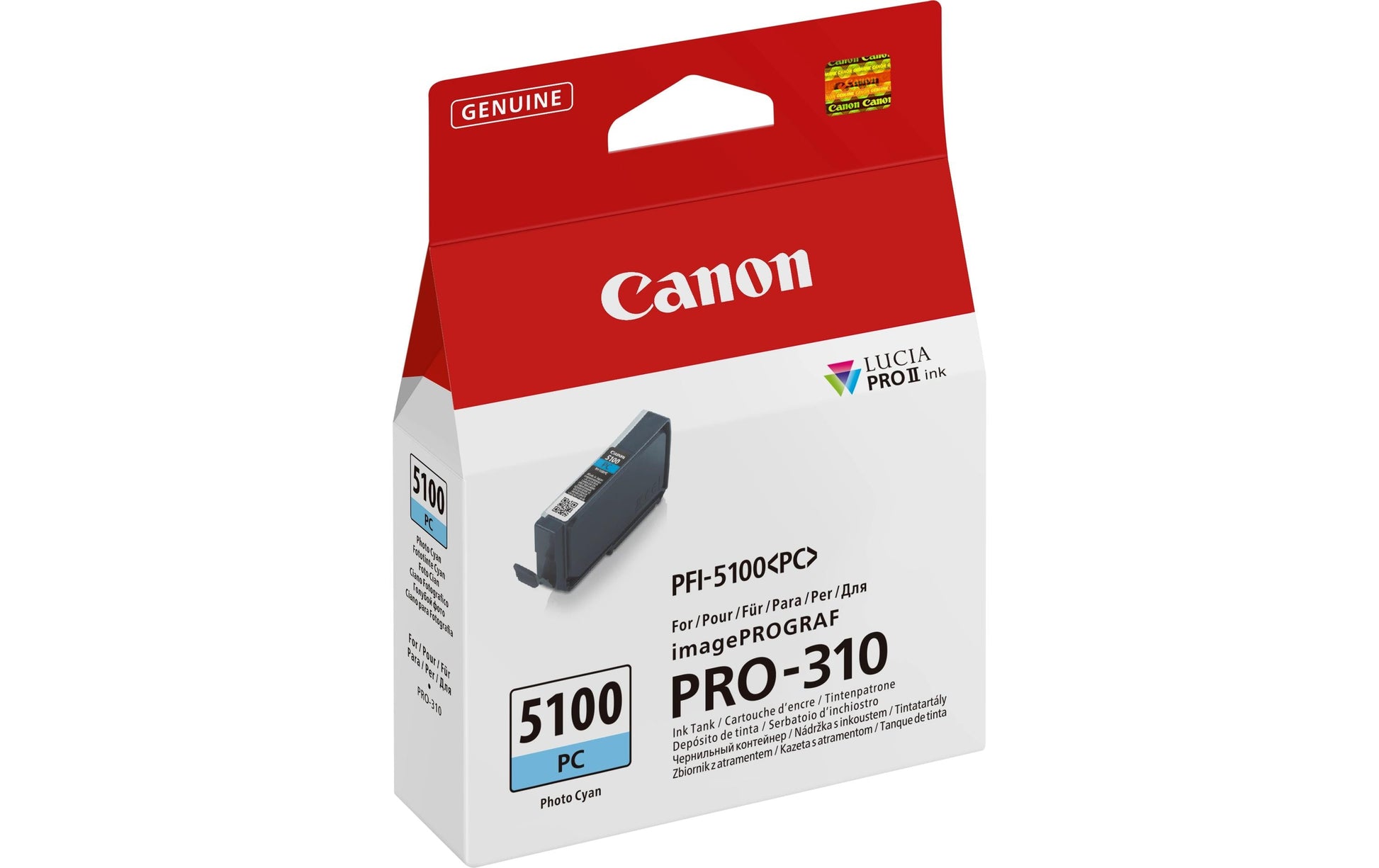 Canon Tintenpatrone PFI-5100 PC, Fotozyan – für imagePROGRAF