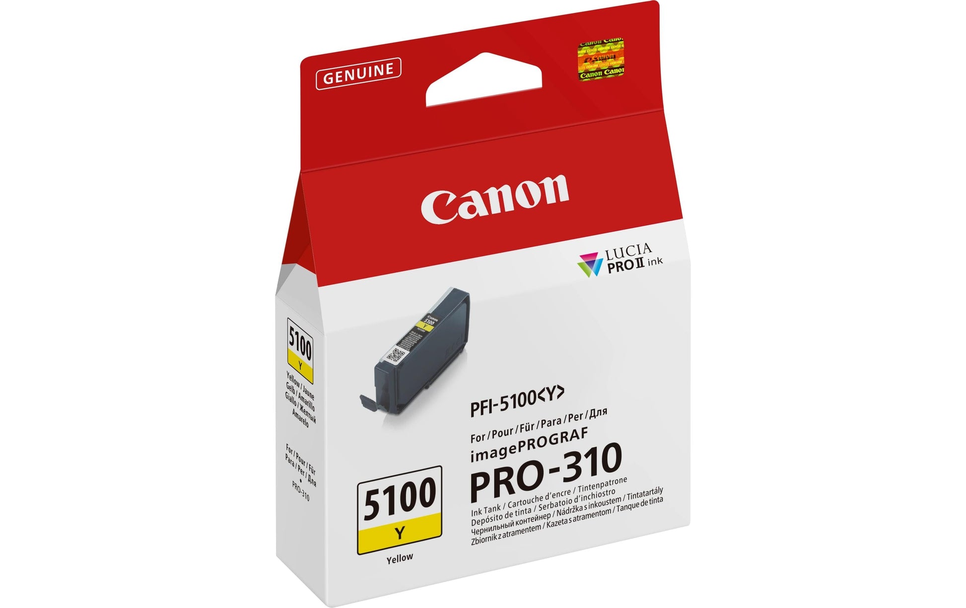 Canon Tintenpatrone PFI-5100 Y, Gelb – für imagePROGRAF