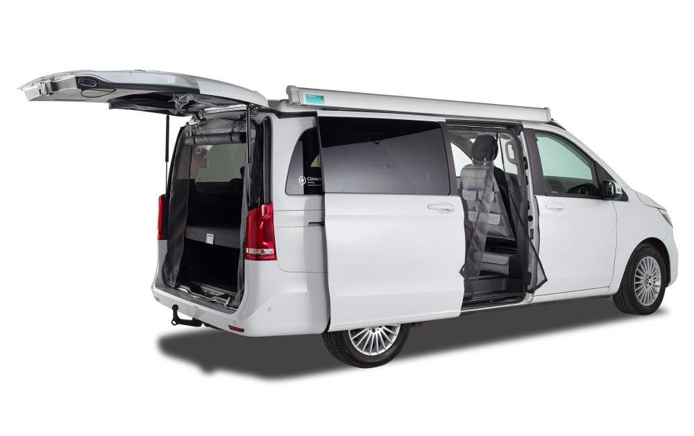 Van quito Insektenschutznetz – Schwarz – Fiberglas – Reissverschluss – für Mercedes-Benz (Heckklappe)