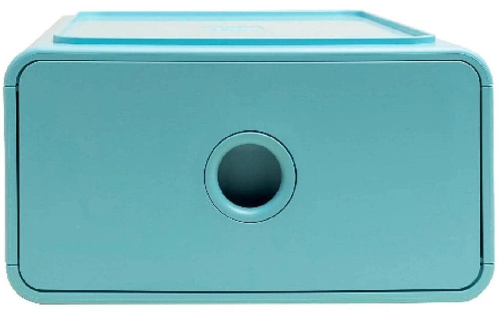 Exacompta SKANDI Schubladenelement – 1 Schublade, für A5+, blau, Polystyrol (PS), B 190 × H 107 × T 265 mm