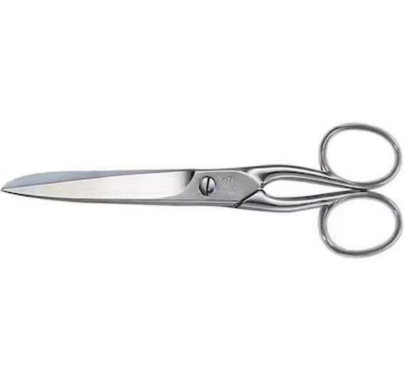 Lerche Universalschere Classic – 15,5 cm, vernickelt, für Rechts- und Linkshänder, silber