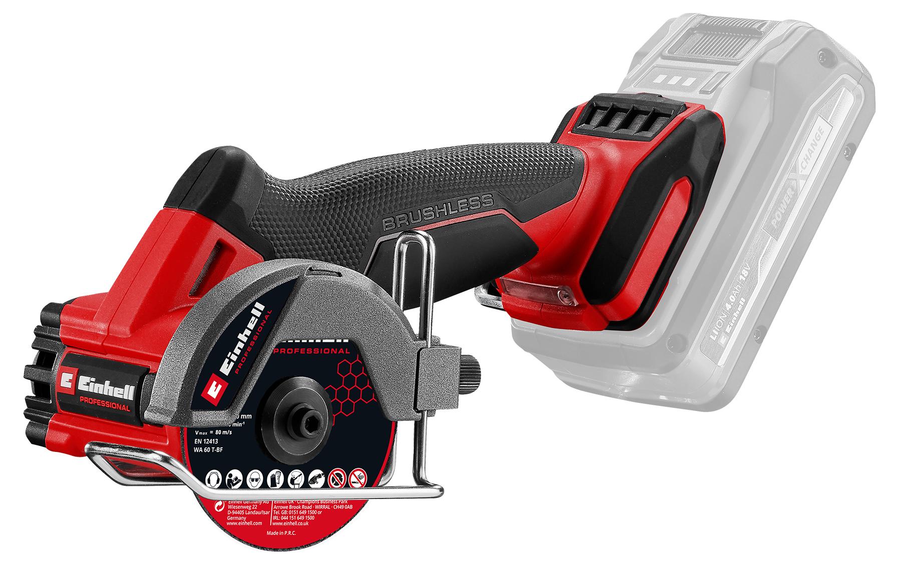 Einhell Trennschneider TP-CO 18/76-C Li BL – 18 V (Power X-Change) – Ø 76 mm – 1×4,0 Ah (ohne Ladegerät)