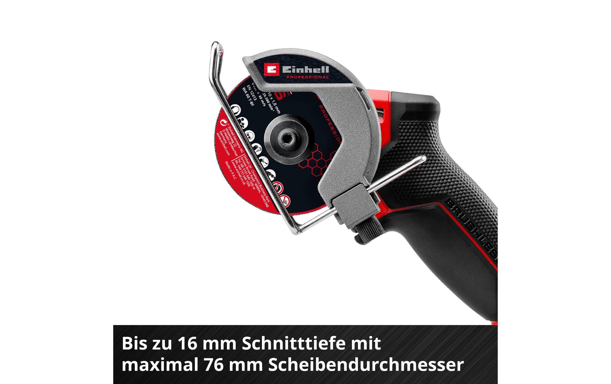 Einhell Trennschneider TP-CO 18/76-C Li BL – 18 V (Power X-Change) – Ø 76 mm – 1×4,0 Ah (ohne Ladegerät)