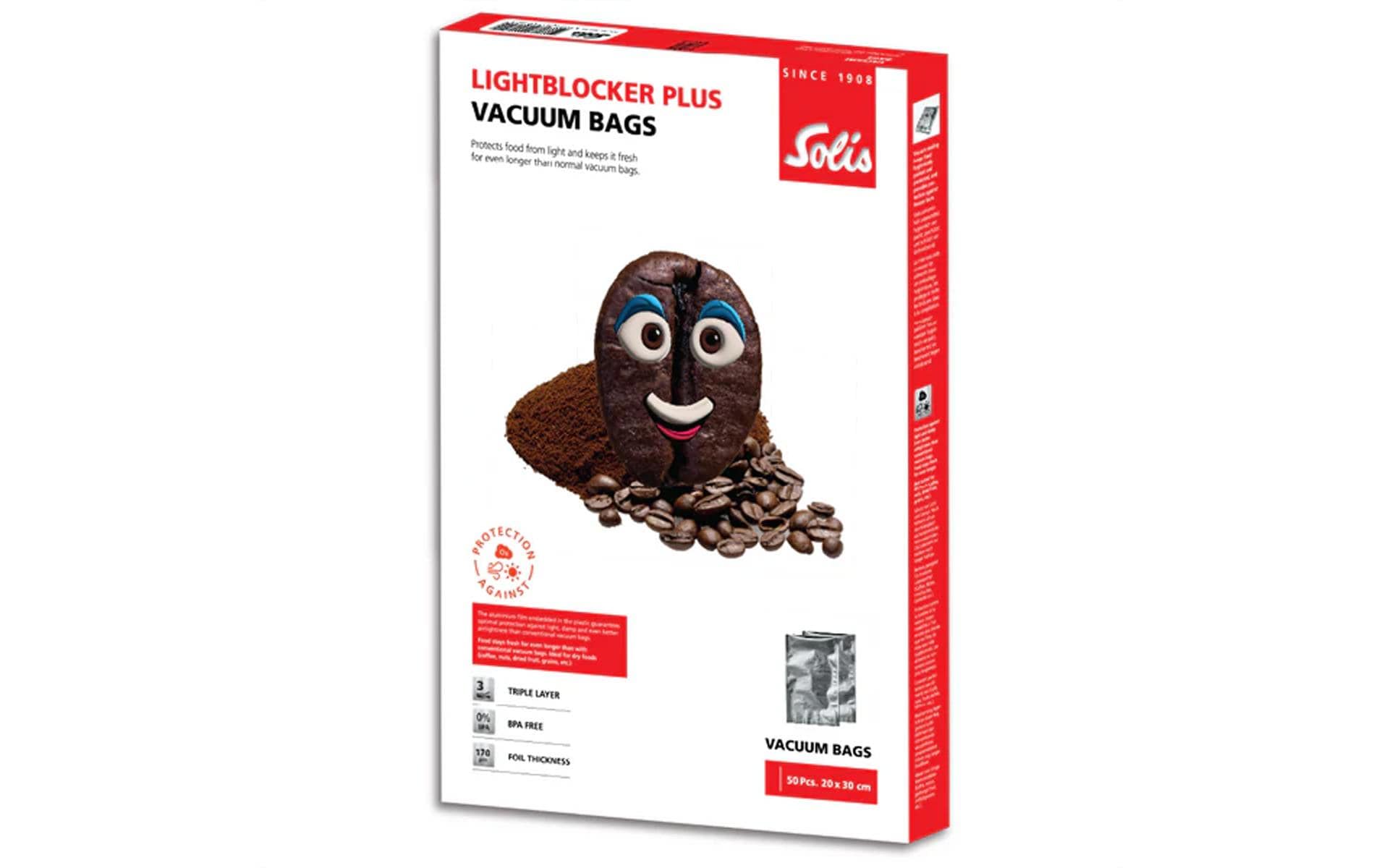 Solis Vakuumierbeutel, 20 × 30 cm, LIGHTBLOCKER PLUS