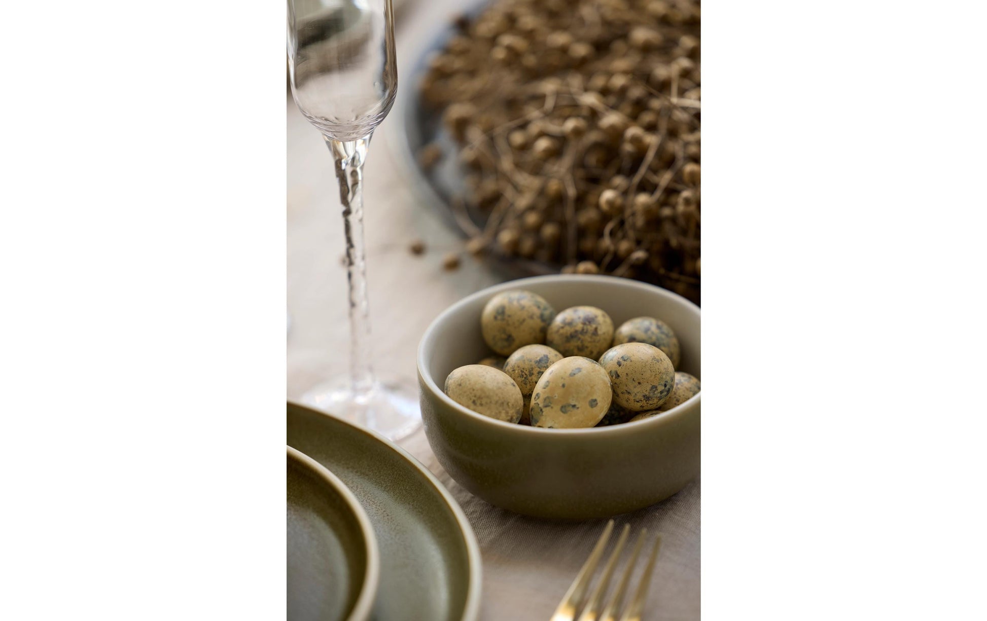 Studio Round Snackschale – Ø 11 cm, Steingut, Grün/Weiss, spülmaschinenfest, mikrowellengeeignet