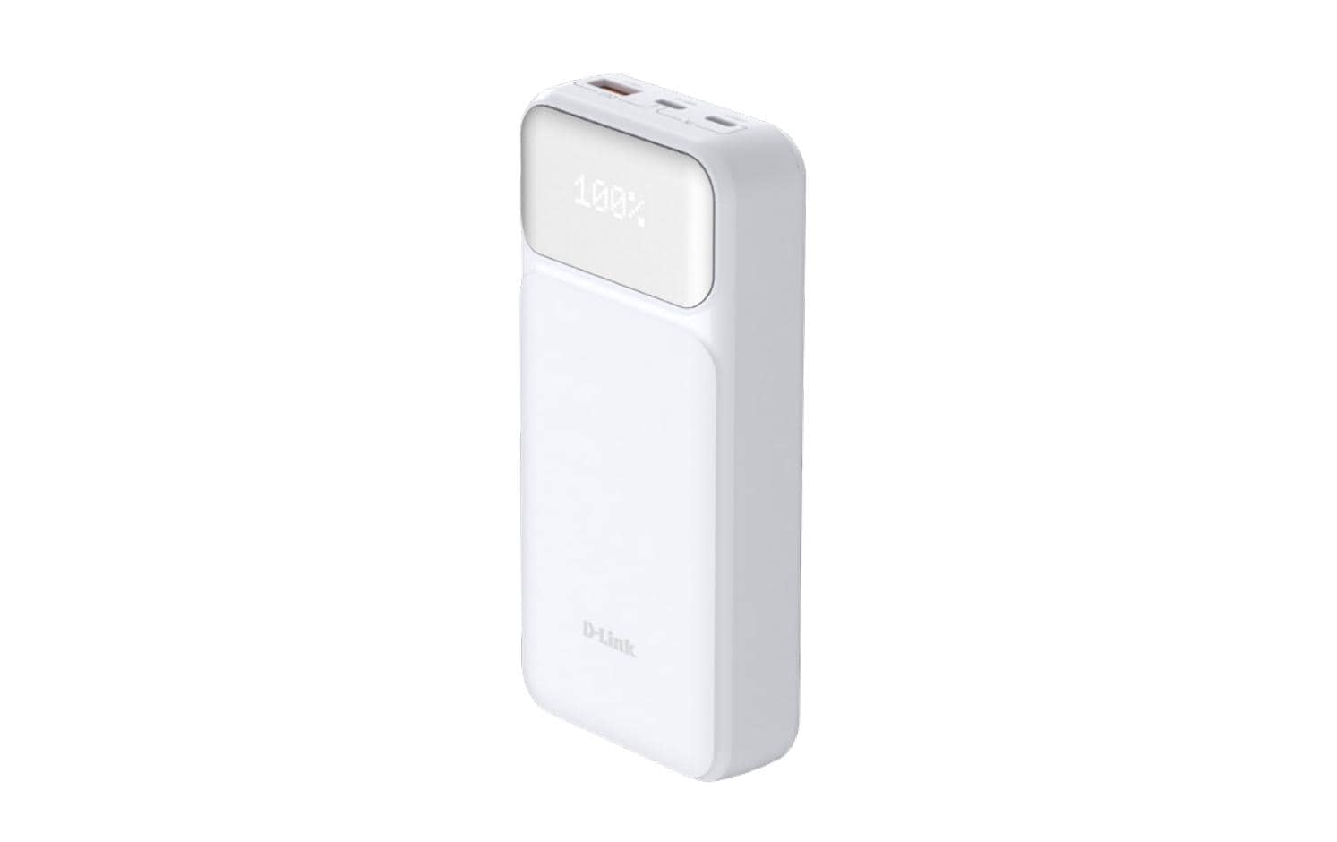 D-Link DPP-201 Powerbank 20'000 mAh – 65 W PD, 2× USB-C, 1× USB-A, weiss