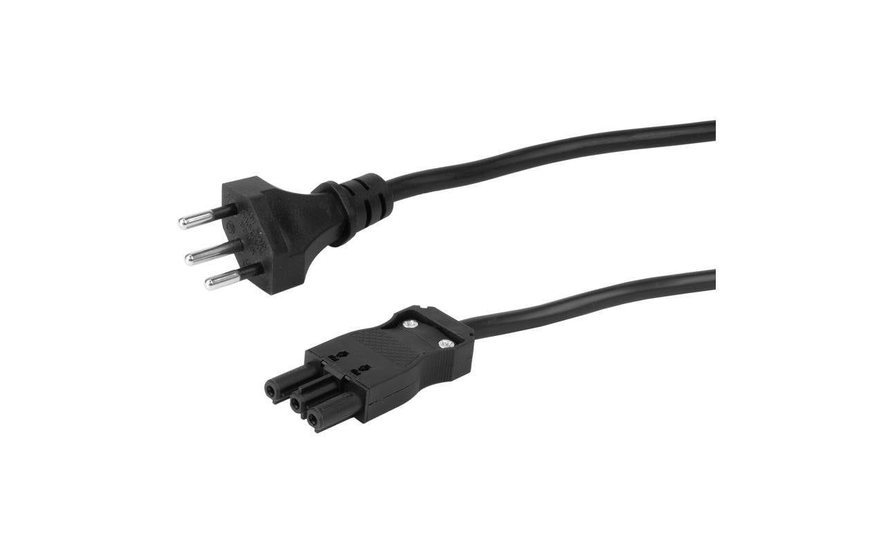 Steffen Verlängerungskabel – T12–GST18I3, 2 m, 3×1,5 mm², schwarz