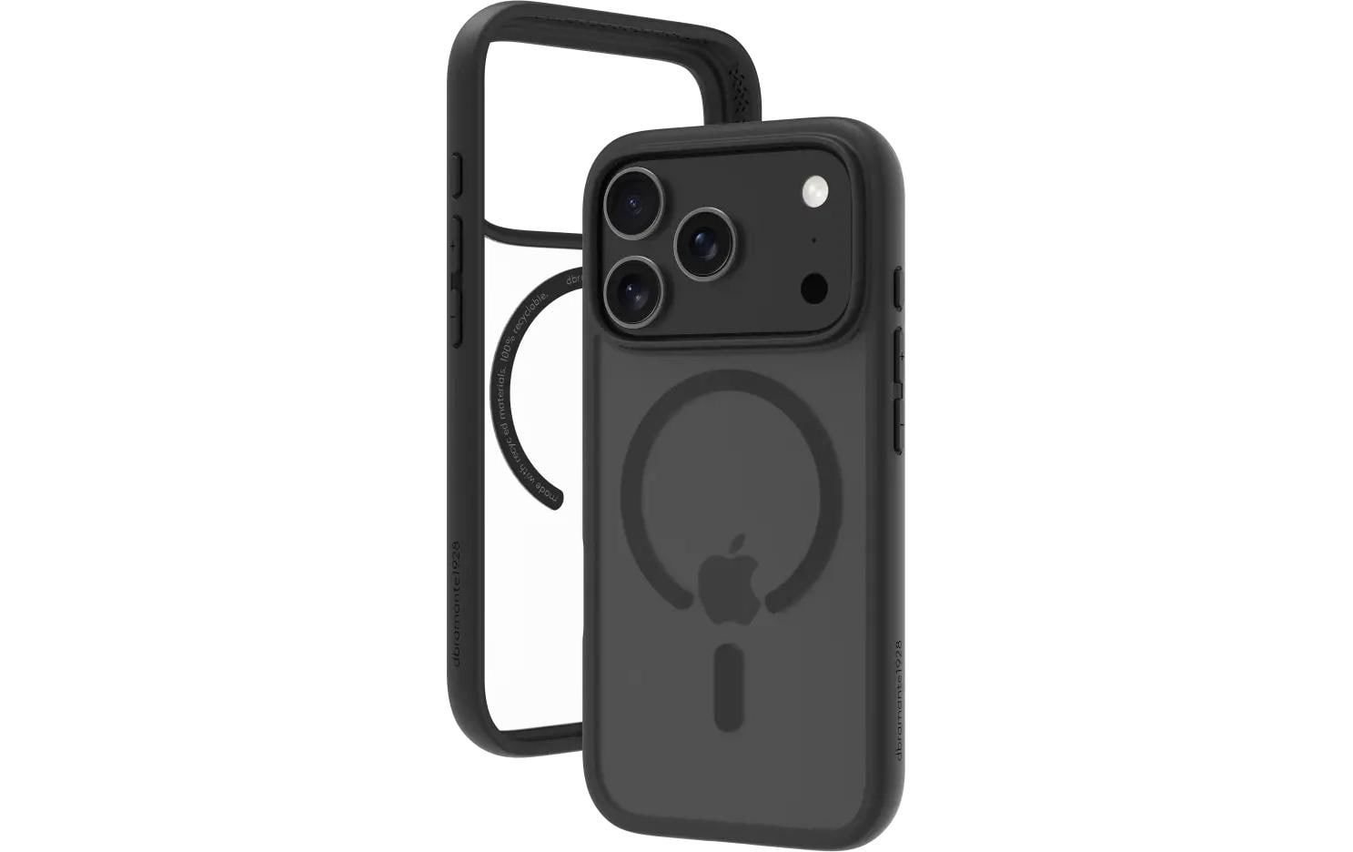 dbramante1928 Grenen MS Backcover – für Apple iPhone 17 Pro, Recycling-Kunststoff, schwarz, bis 2 m sturzsicher