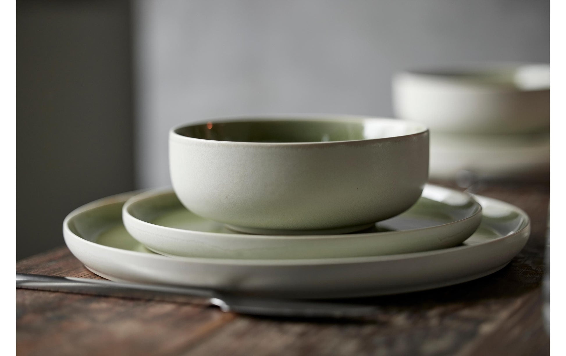 Studio Round Suppen- & Pastateller North – Ø 19 cm, H 5,7 cm, Steinzeug, spülmaschinenfest