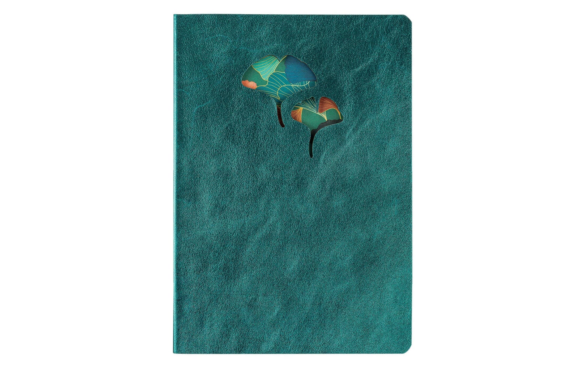 Clairefontaine Notizbuch, A5, liniert, Fadenheftung, Softcover, 144 Seiten, 90 g/m² – grün, Blättermotiv