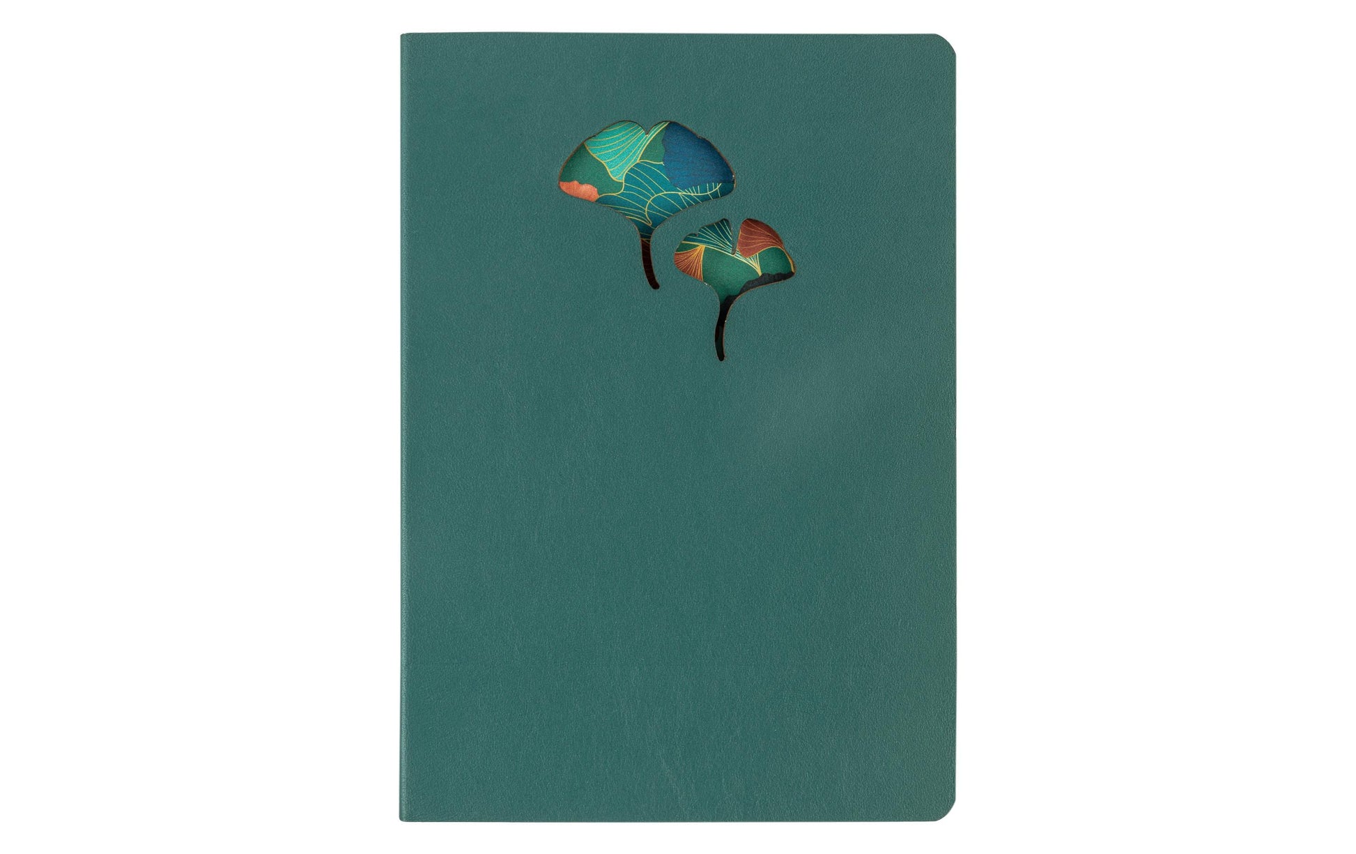 Clairefontaine Notizbuch, A5, liniert, Fadenheftung, Softcover, 144 Seiten, 90 g/m² – grün, Blättermotiv