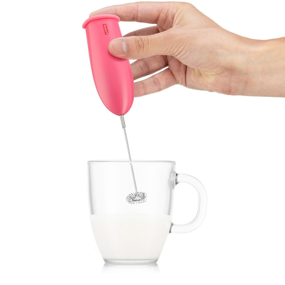 Bodum Milchschäumer-Stab 3040-539 – 2×AA – pink
