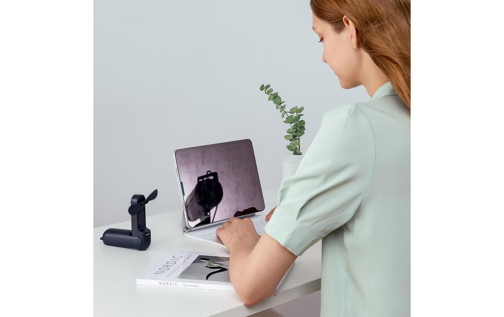 Jisulife Handventilator Life 8 – 2000 mAh, USB-C, Dunkelblau