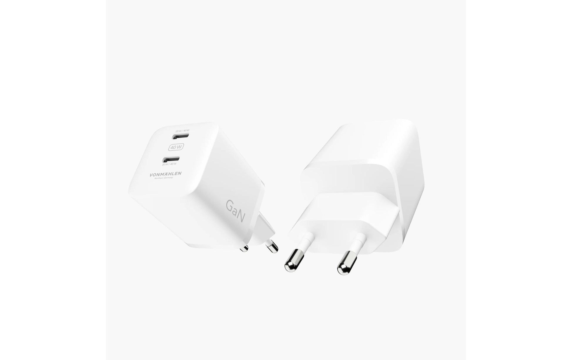 Vonmählen Unity Netzteil – 40 W, 2× USB-C, PD, PPS, GaN – für Universalgeräte