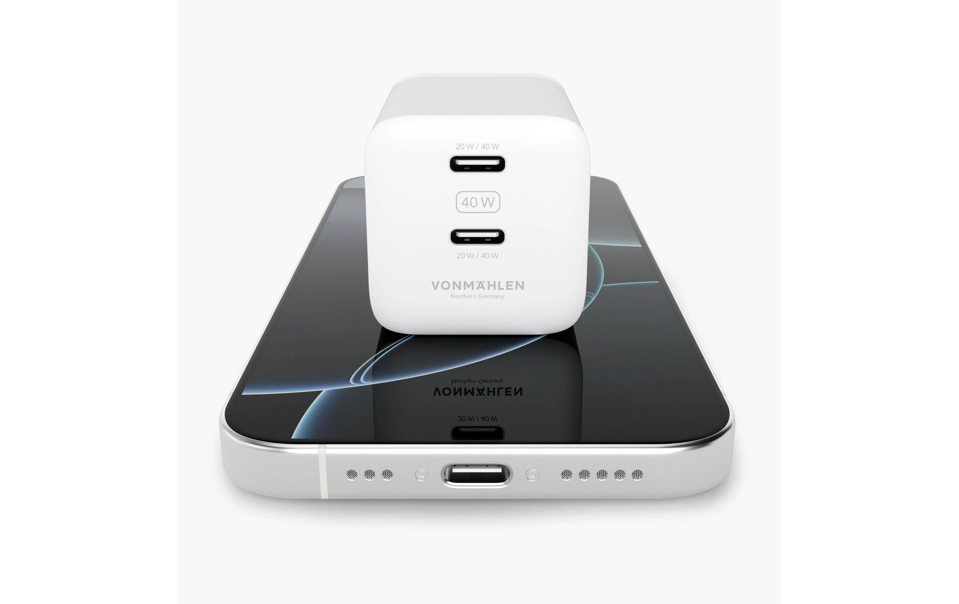 Vonmählen Unity Netzteil – 40 W, 2× USB-C, PD, PPS, GaN – für Universalgeräte