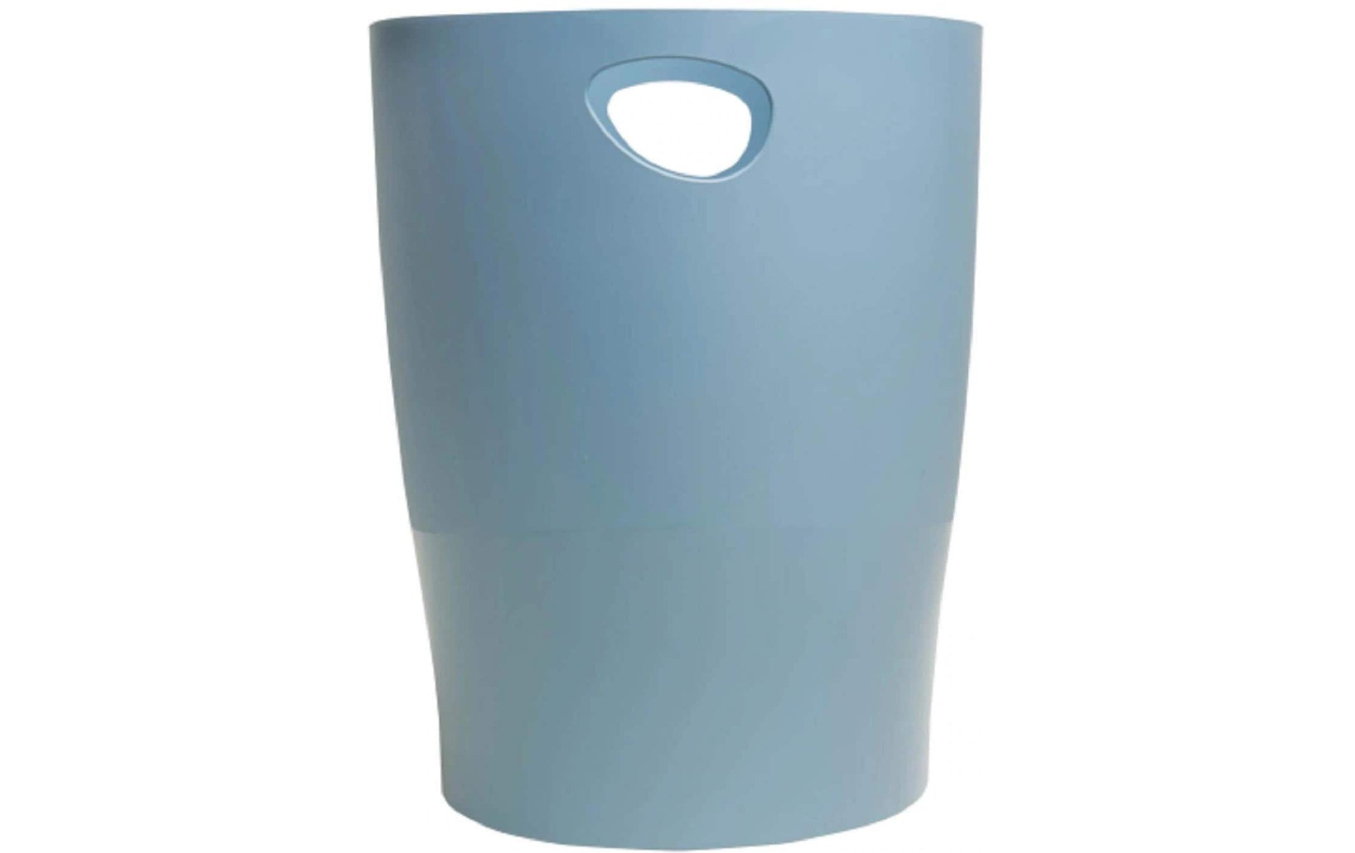 Exacompta Papierkorb ECOBIN AutentiK – 15 l – Recycling-Kunststoff, rund – Blaugrau