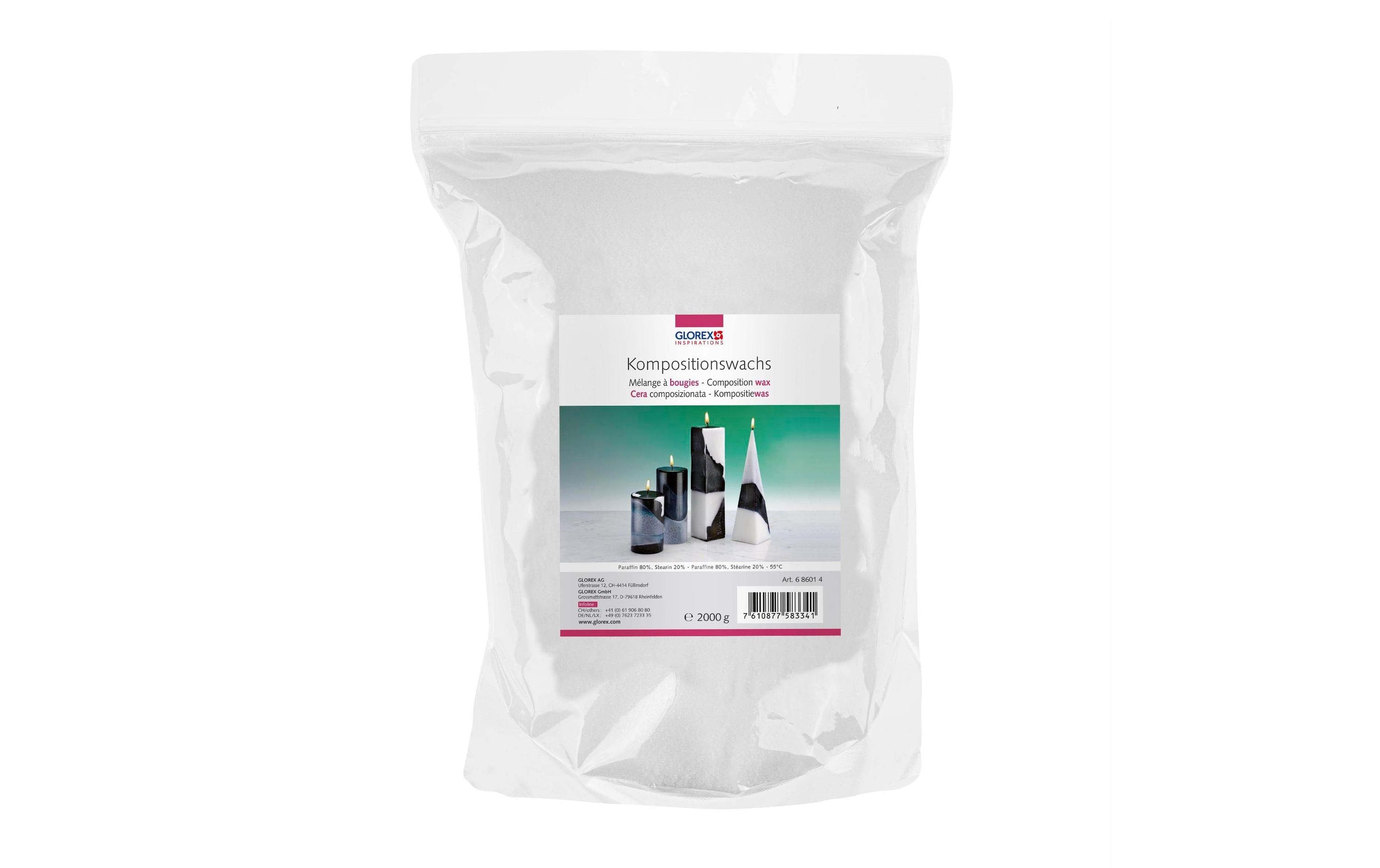 Glorex Wachs – Weiss, 22 × 28 cm