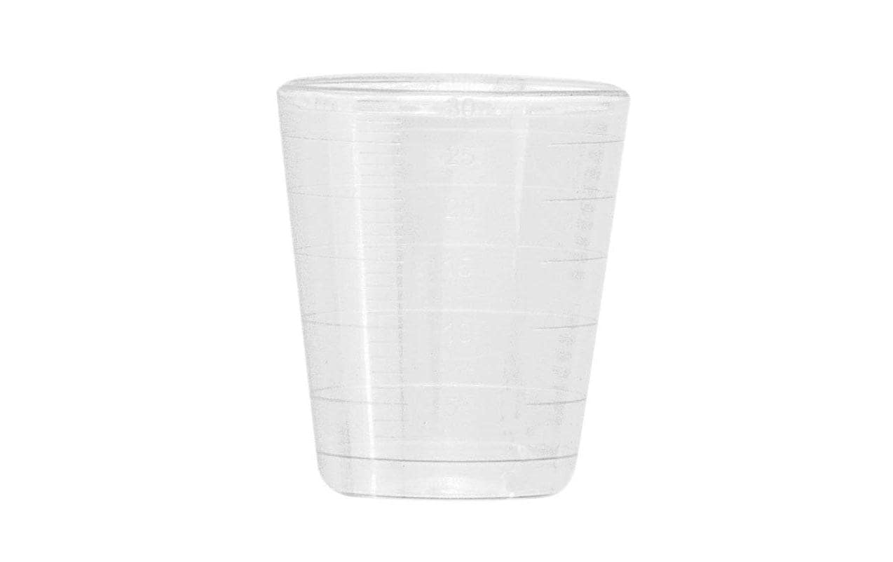 GLOREX Messbecher 30 ml, Kunststoff, Transparent, 20 Stk.