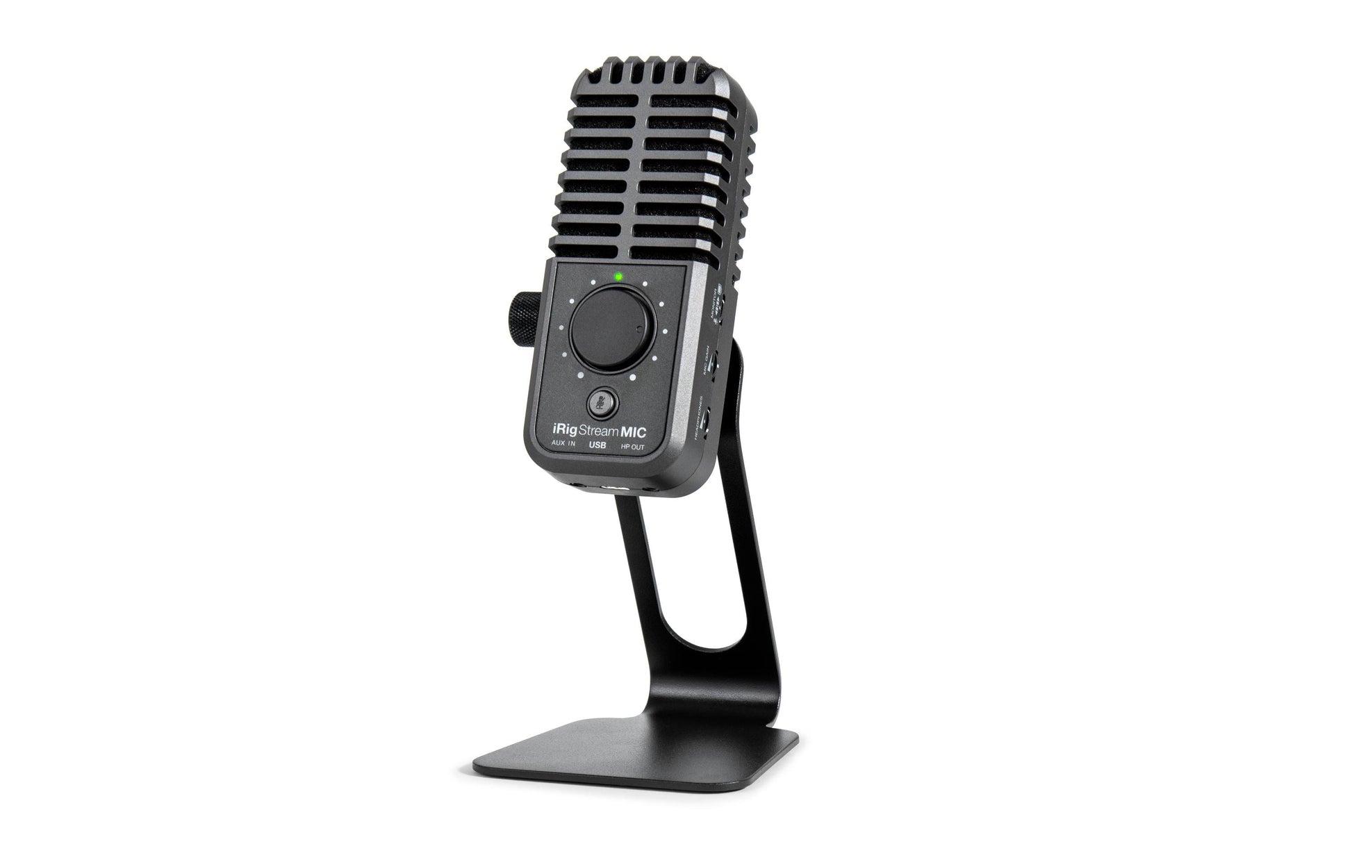 IK Multimedia iRig Mic Stream – Tisch-/Desktopmikrofon, USB, Niere, Kondensator, Gaming, Schwarz