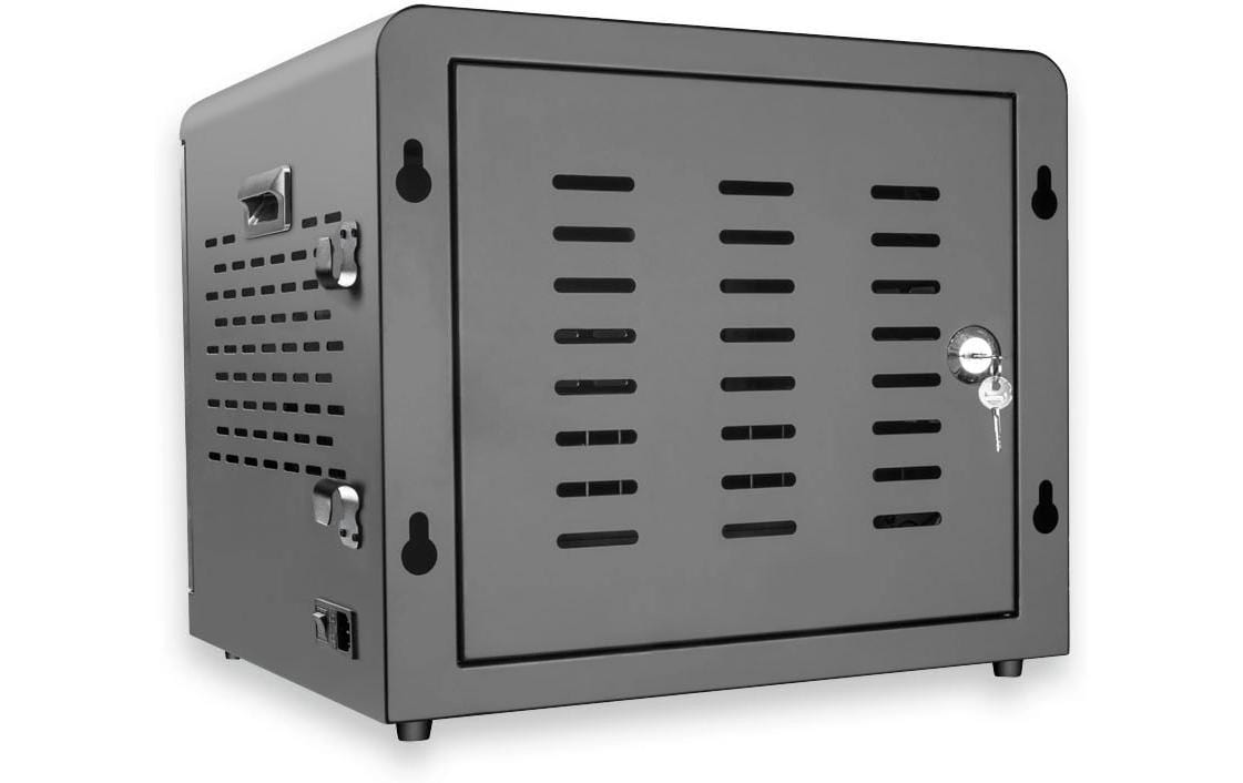 LMP Lade-/Aufbewahrungsschrank – für 16 Geräte – abschliessbar, 1000 W gesamt, 60 W/Port – Schwarz