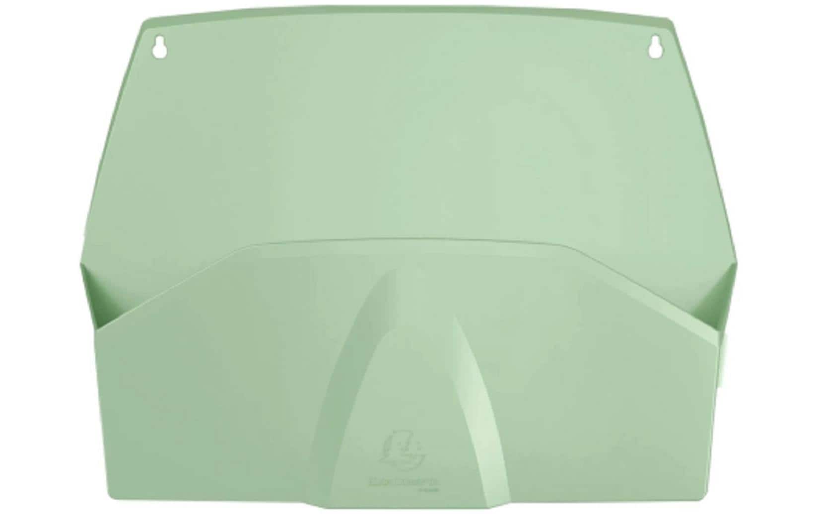 Exacompta AutentiK Aufbewahrungsbox A4 – Wandfach (quer), 382 × 289 × 72 mm, salbeigrün, Kunststoff