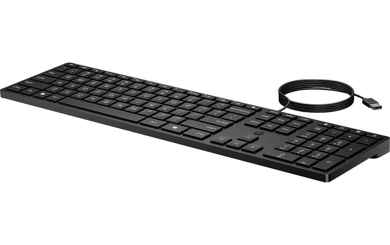 HP Wired Desktop 320K – Tastatur, kabelgebunden (USB-A), CH-Layout (DE-CH), Fullsize (mit Ziffernblock)