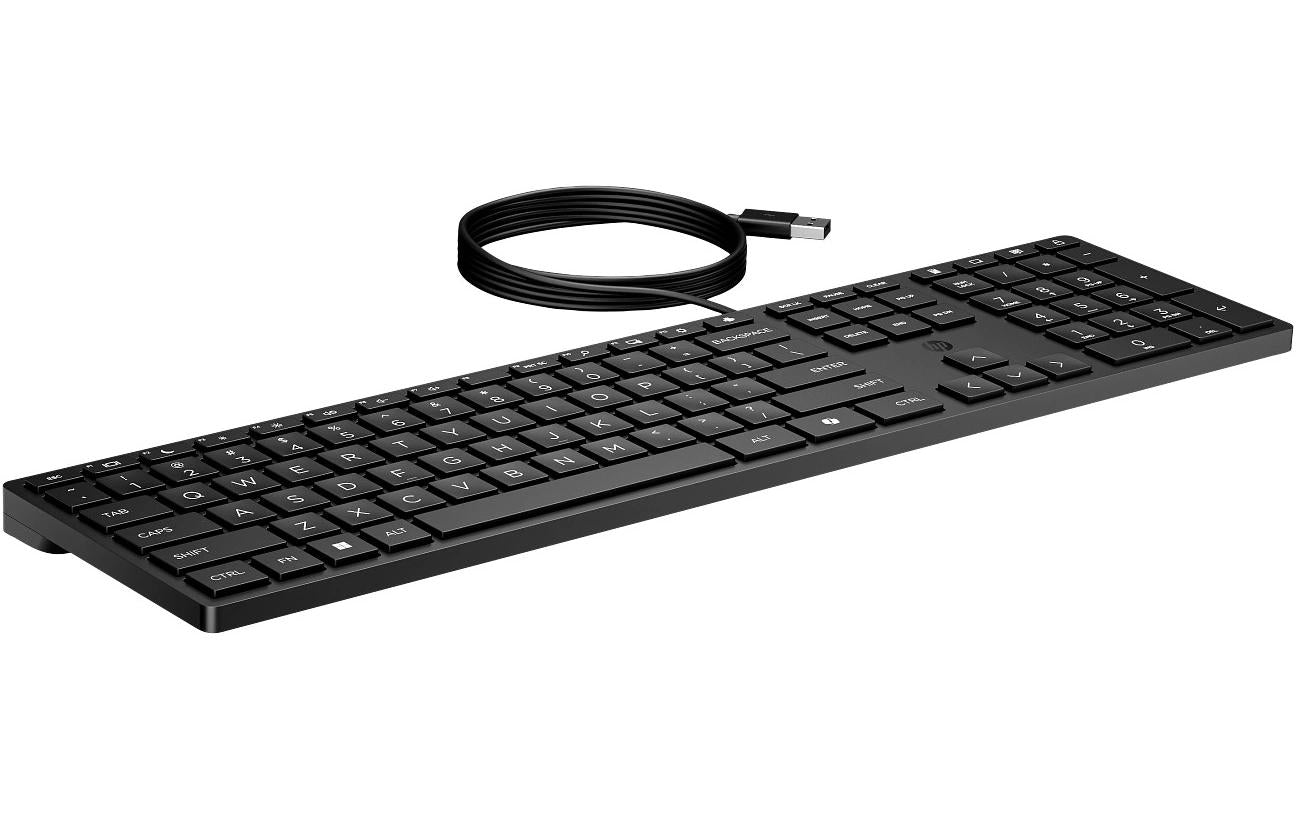 HP Wired Desktop 320K – Tastatur, kabelgebunden (USB-A), CH-Layout (DE-CH), Fullsize (mit Ziffernblock)