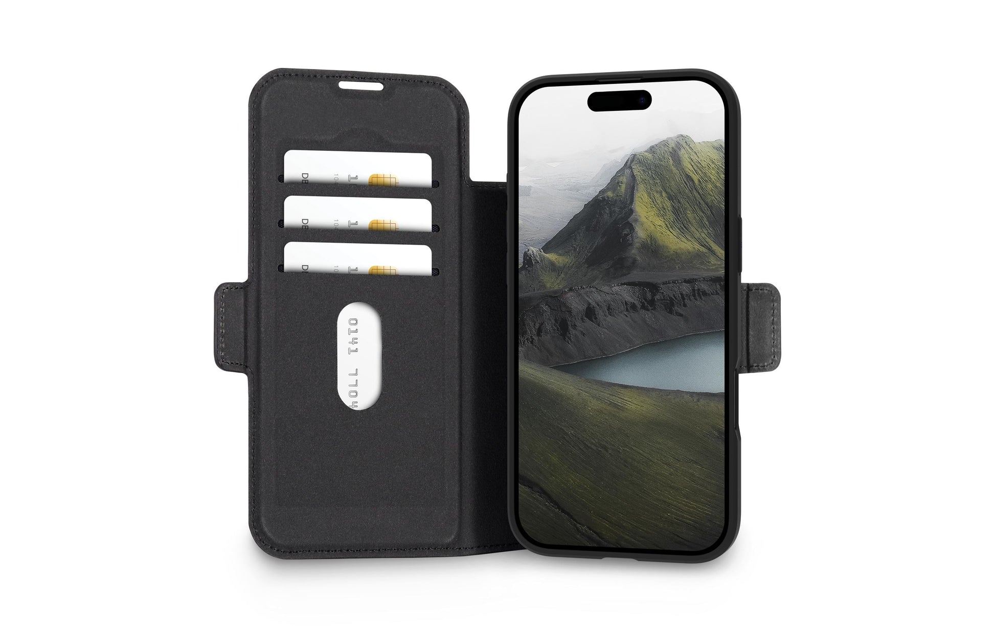 dbramante1928 Oslo Pro Wallethülle – für Apple iPhone 17 Air, MagSafe, 3 Kartenfächer, PU, Schwarz