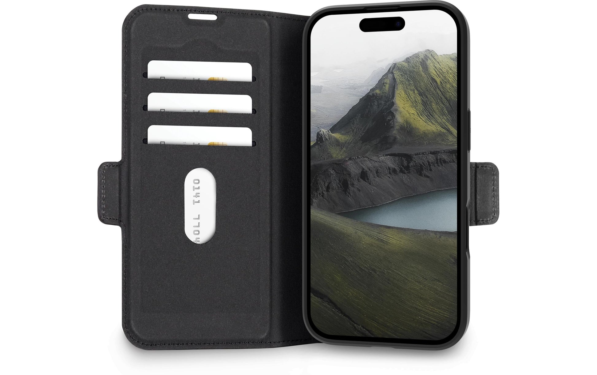 dbramante1928 Oslo Pro Wallethülle – für Apple iPhone 17, MagSafe, 3 Kartenfächer, PU, schwarz