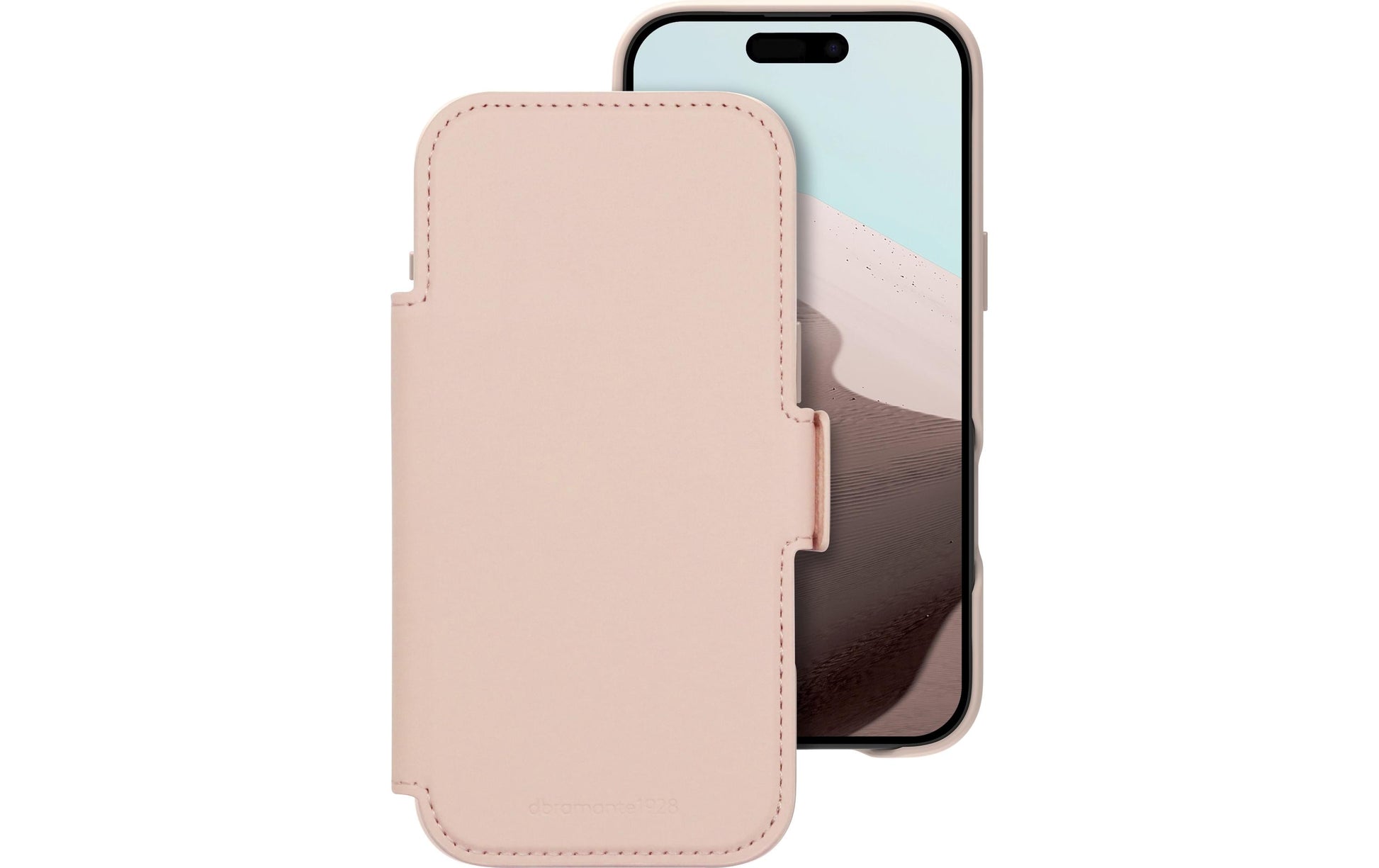 dbramante1928 Lynge MS ICON Wallethülle – für Apple iPhone 17 Air, 3 Kartenfächer, Kunststoff, Pink Sand