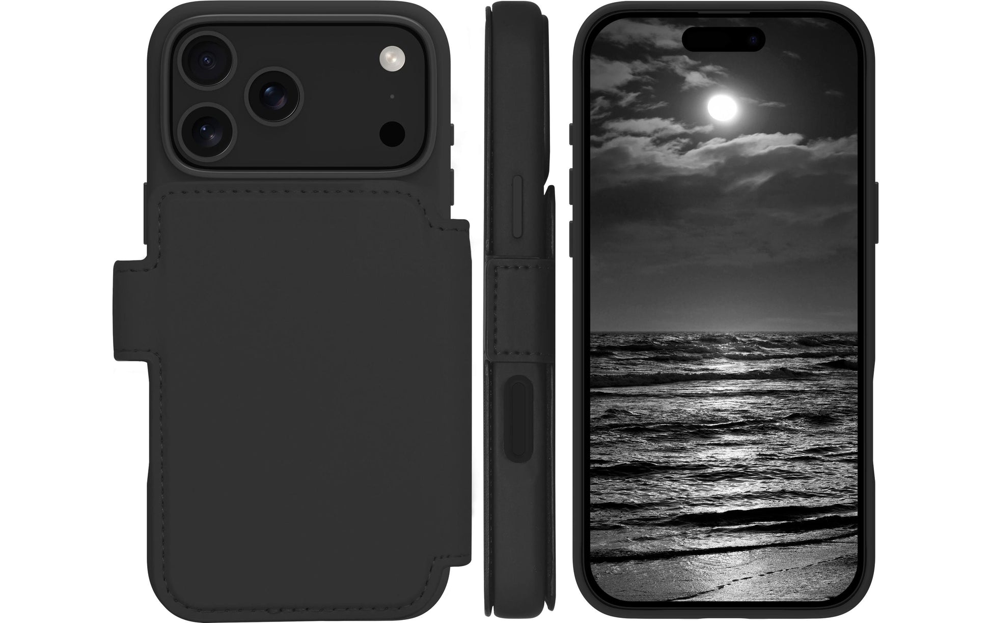 dbramante1928 Lynge MS ICON Wallethülle – für Apple iPhone 17 Pro Max, 3 Kartenfächer, Kunststoff, Schwarz