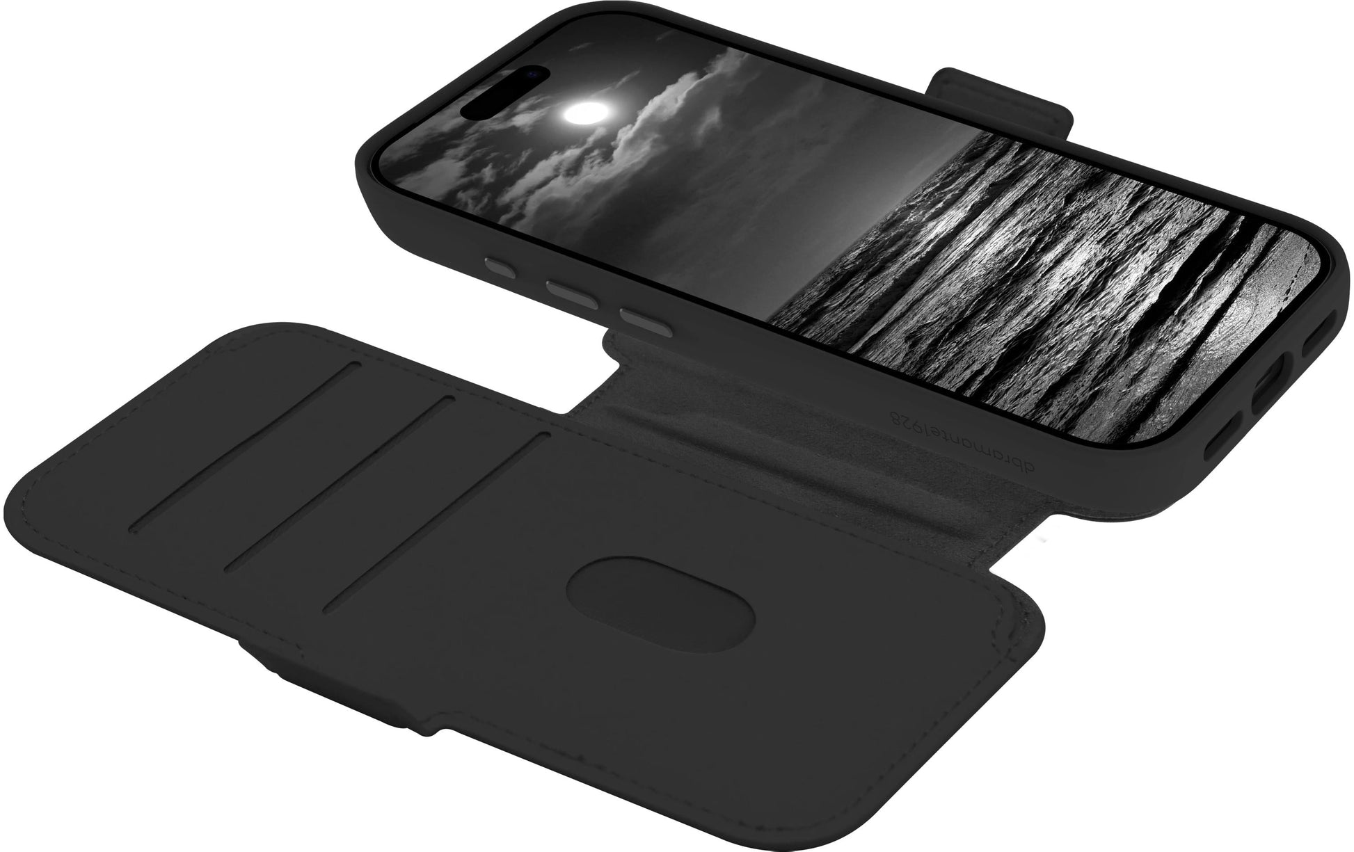 dbramante1928 Lynge MS ICON Folio – für Apple iPhone 17 Pro – MagSafe, 3 Kartenfächer, Kunststoff, schwarz
