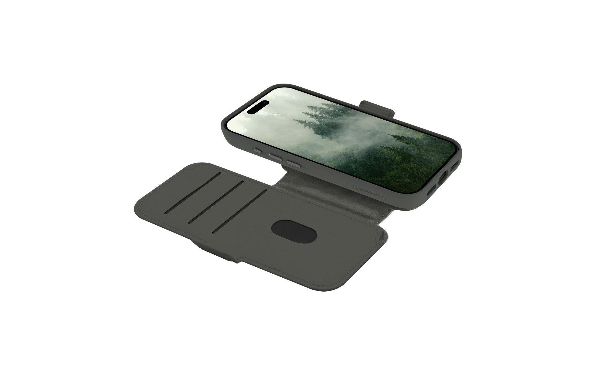 dbramante1928 Lynge MS ICON – Folio – für Apple iPhone 17 Pro, MagSafe, mit Kartenfach, Kunststoff, Grün