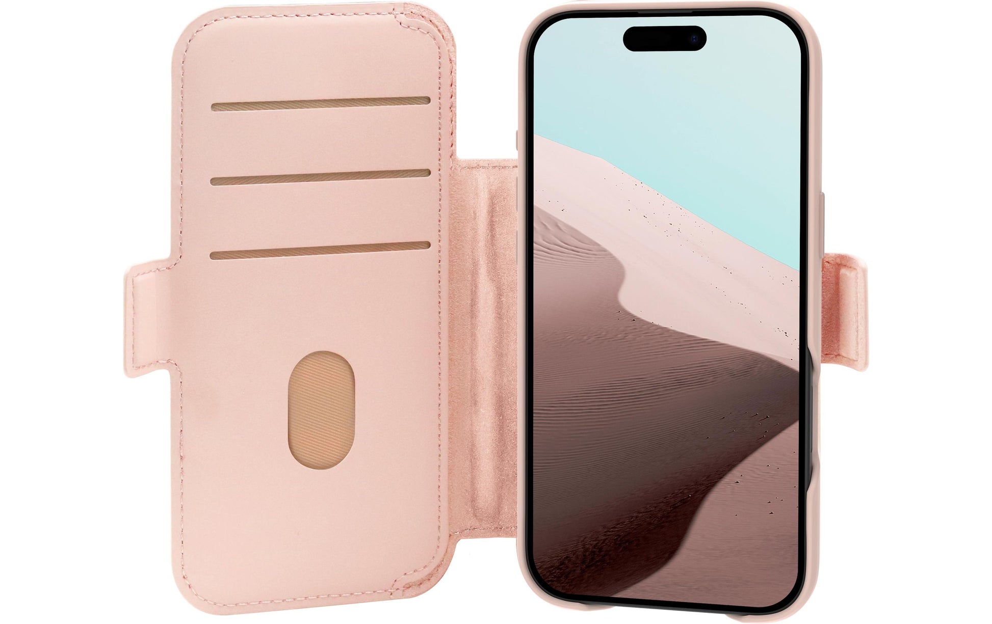 dbramante1928 Lynge MS ICON Wallethülle – für Apple iPhone 17 Air, 3 Kartenfächer, Kunststoff, Pink Sand