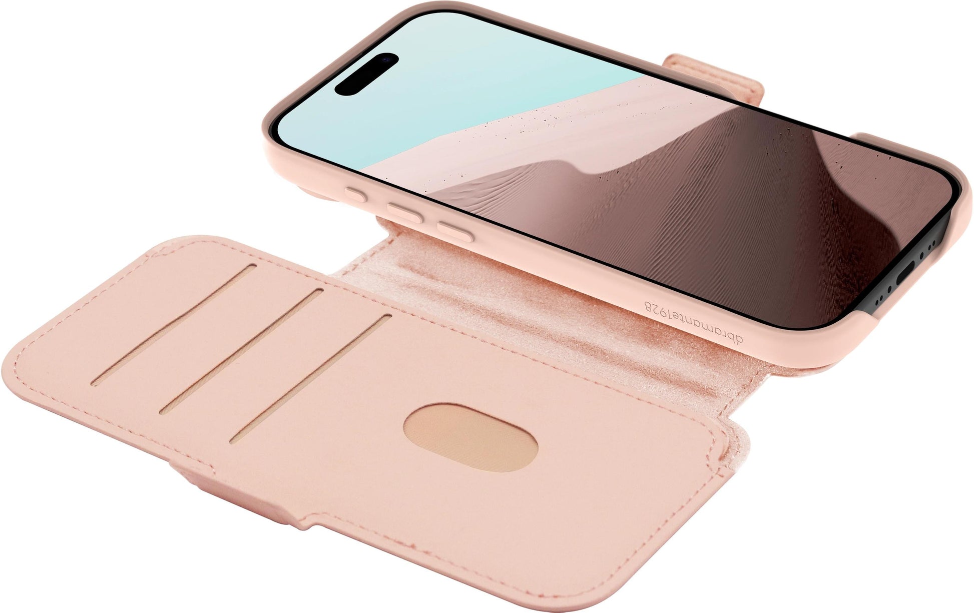 dbramante1928 Lynge MS ICON Wallethülle – für Apple iPhone 17 Air, 3 Kartenfächer, Kunststoff, Pink Sand