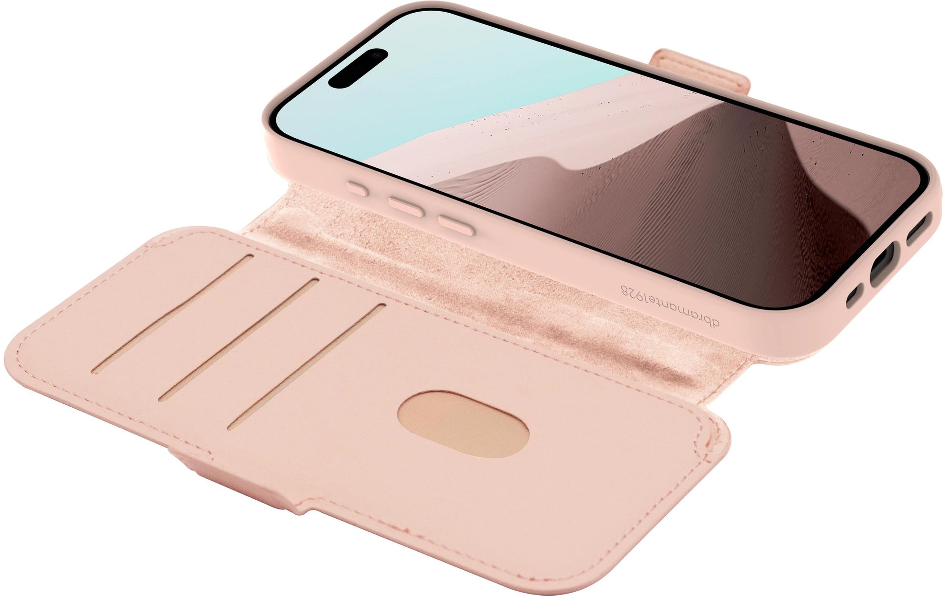 dbramante1928 Lynge MS ICON Wallethülle – für Apple iPhone 17, 3 Kartenfächer, Kunststoff, Pink Sand