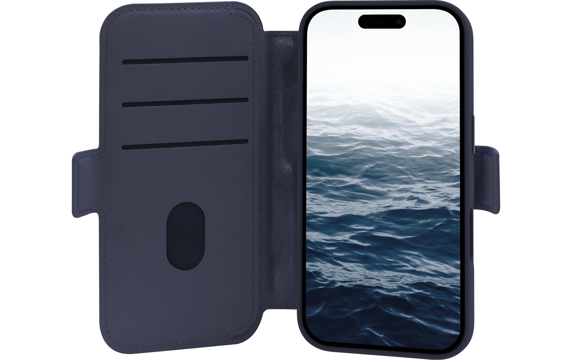 dbramante1928 Lynge MS ICON Wallethülle – für Apple iPhone 17, MagSafe, 3 Kartenfächer, Kunststoff, Deep Water