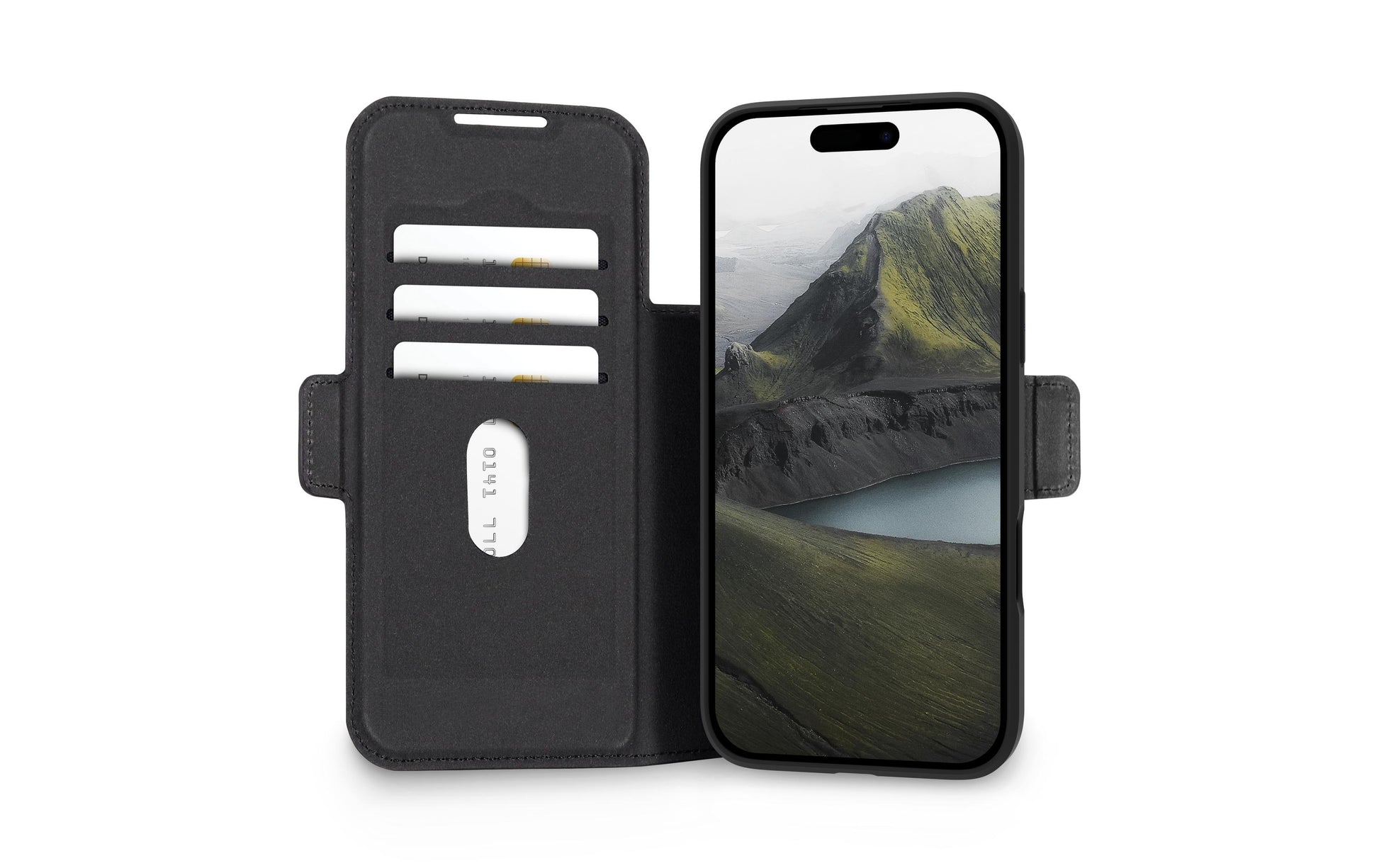 dbramante1928 Wallethülle – für Apple iPhone 17 Pro Max, MagSafe, 3 Kartenfächer, PU, Schwarz