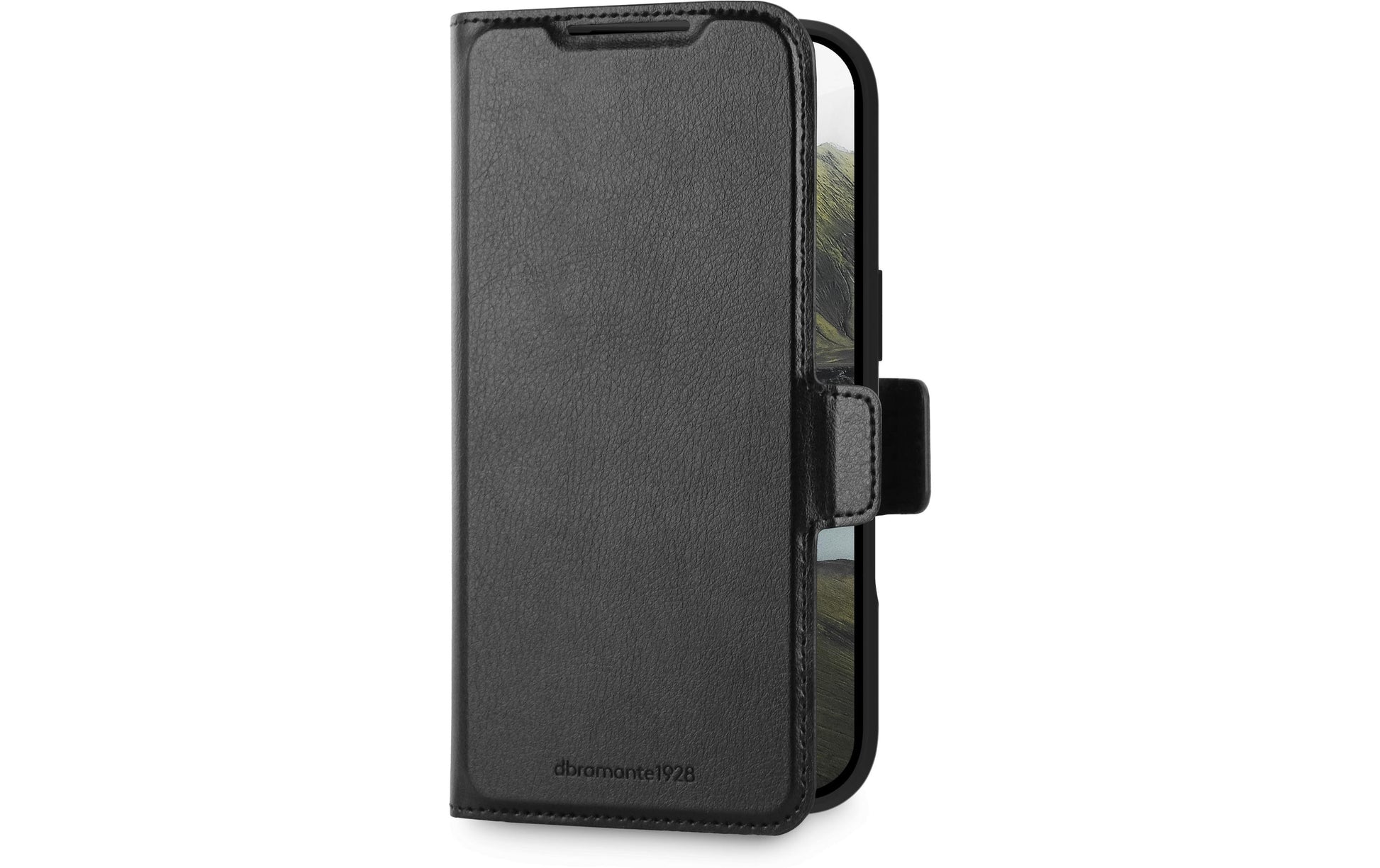 dbramante1928 Oslo Pro MS Wallethülle – für Apple iPhone 17 Pro, MagSafe, 3 Kartenfächer, PU+Kunststoff, schwarz