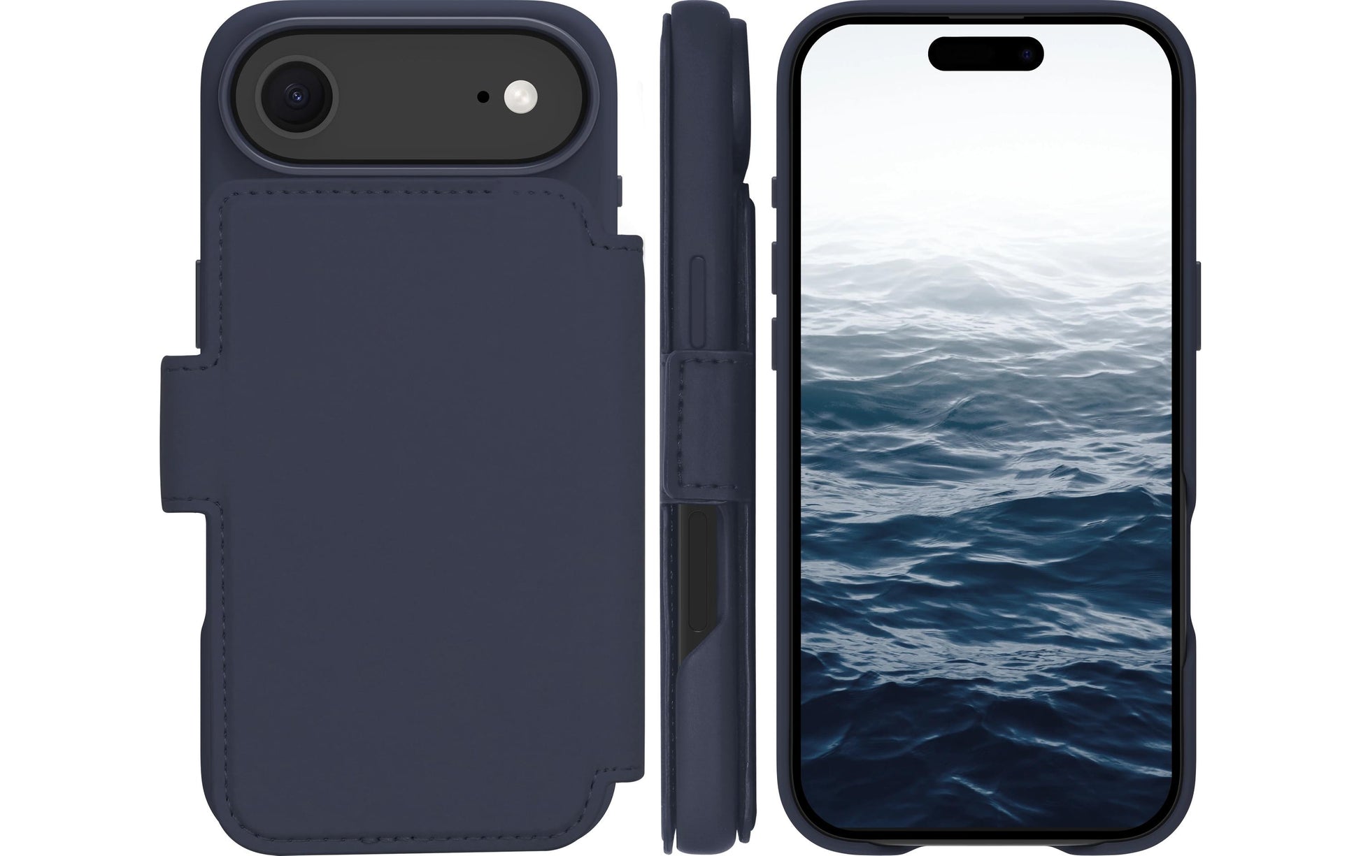 dbramante1928 Lynge MS ICON Wallethülle – für Apple iPhone 17 Air – 3 Kartenfächer, Kunststoff, Deep Water