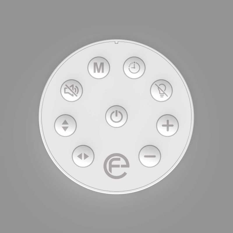 Ecofort Tischventilator ecoQ SilentAir Tavo – 25 cm, 8 Stufen, oszillierend, Fernbedienung, 30 W, 48 dB(A)