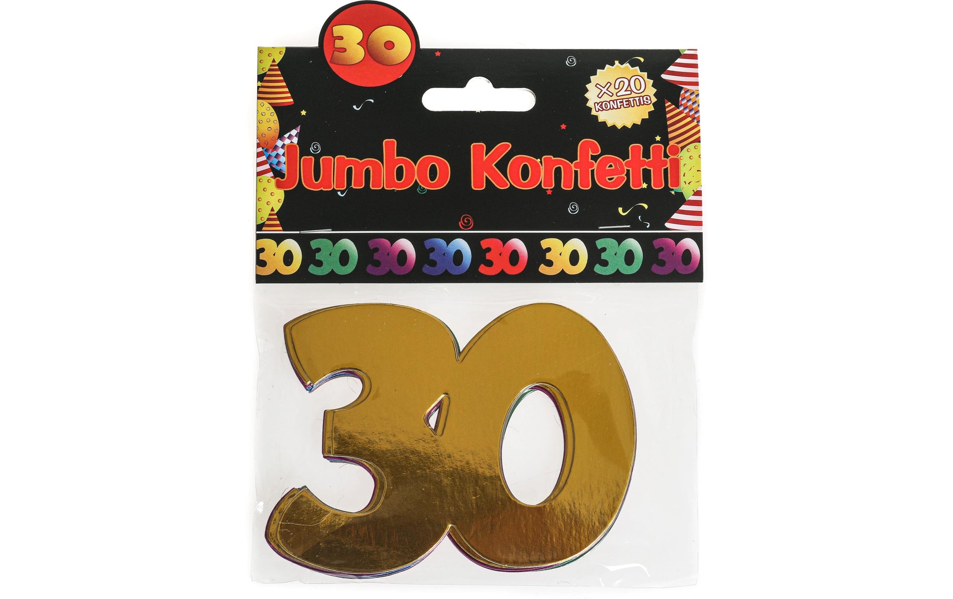 Trendcompany Partykannonen 30. Geburtstag – mehrfarbig – 7,5 × 10 cm – Papier – 20 Stk