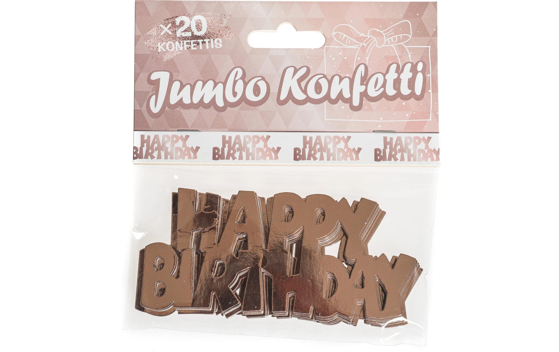 Trendcompany Partypistole Geburtstag – Roségold – 7,5 × 10 cm – Papier – 20 Stk