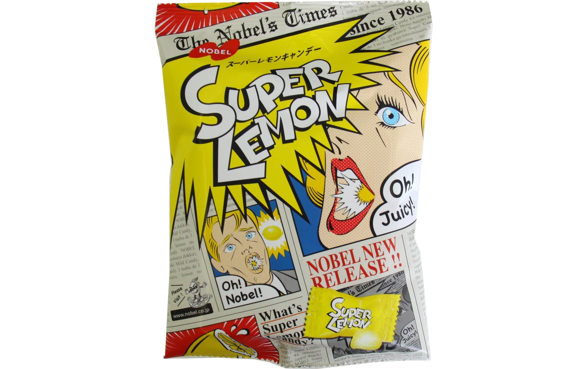 Nobel Super Lemon Candy Lutschbonbons – Zitrone – 83 g