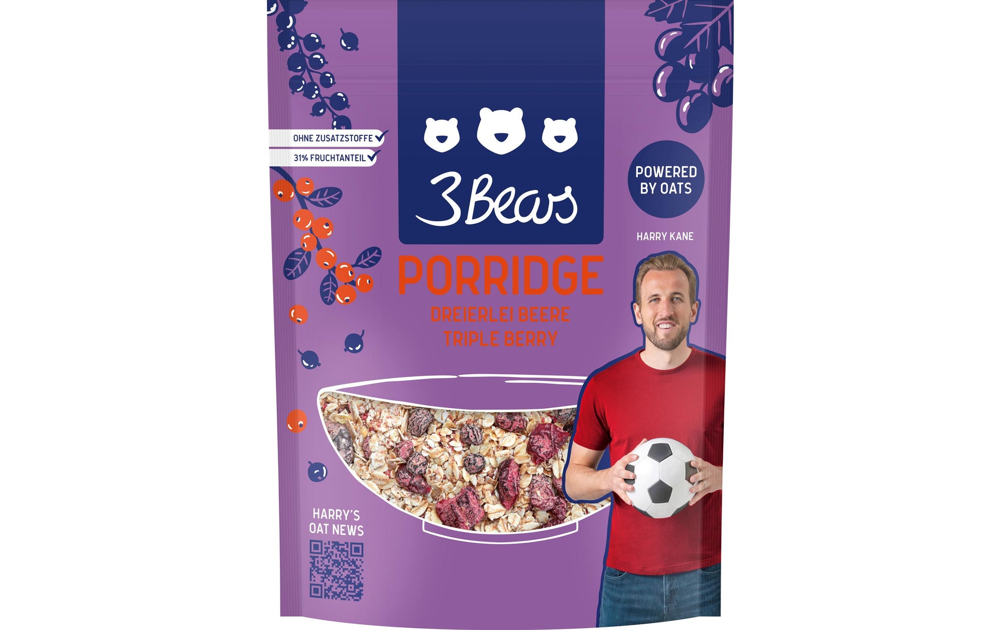 3Bears Porridge Beeren, vegetarisch – 400 g