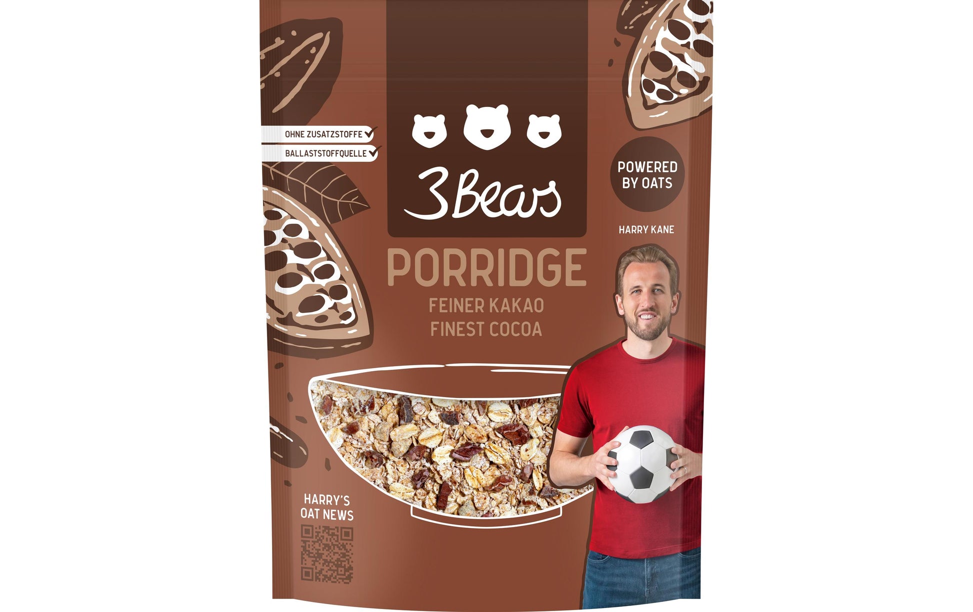3bears Porridge – feiner Kakao, vegan – 400 g
