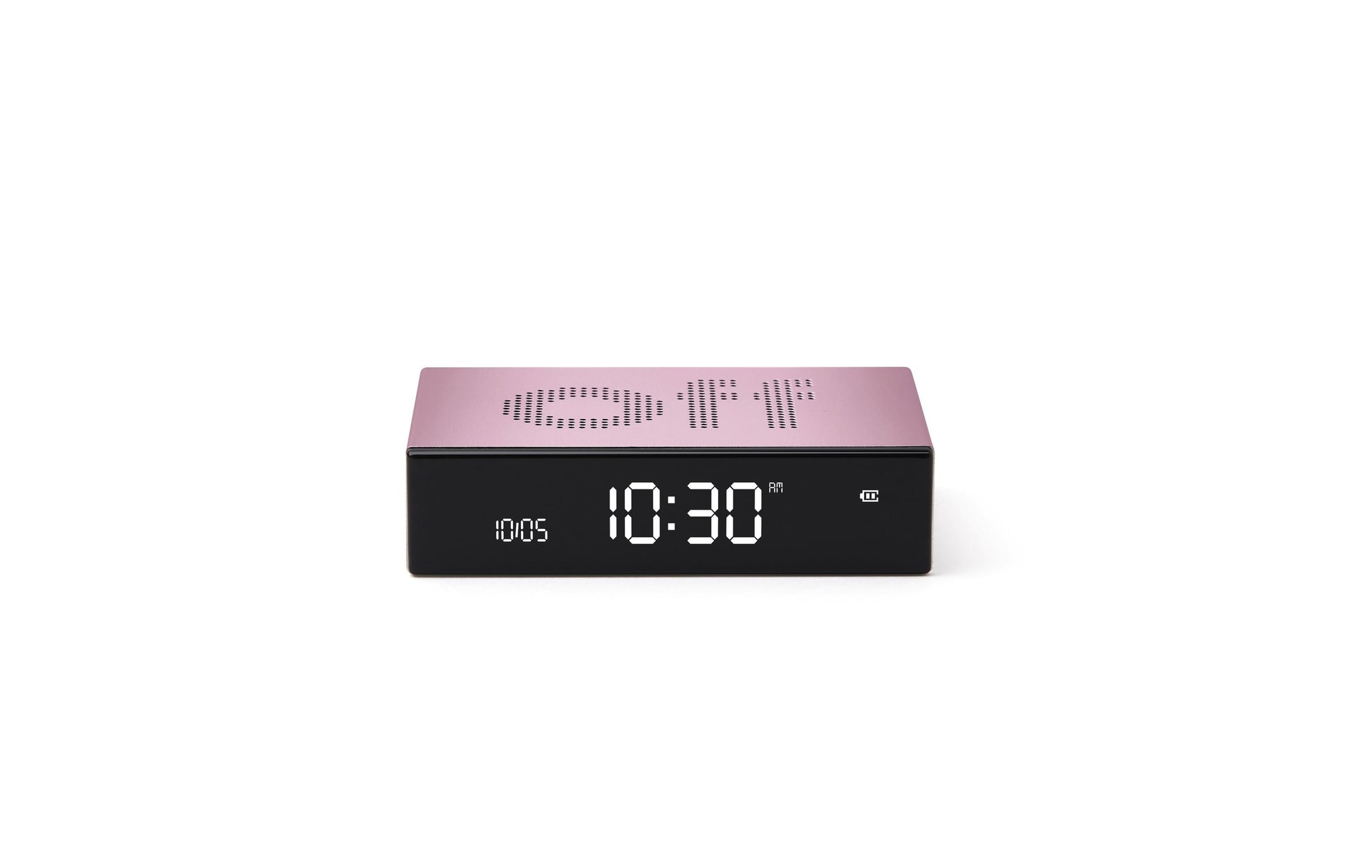 LEXON Wecker Flip Premium – digital – 10,4 × 2,6 × 6,5 cm, rosa, Schlummerfunktion, Alarm